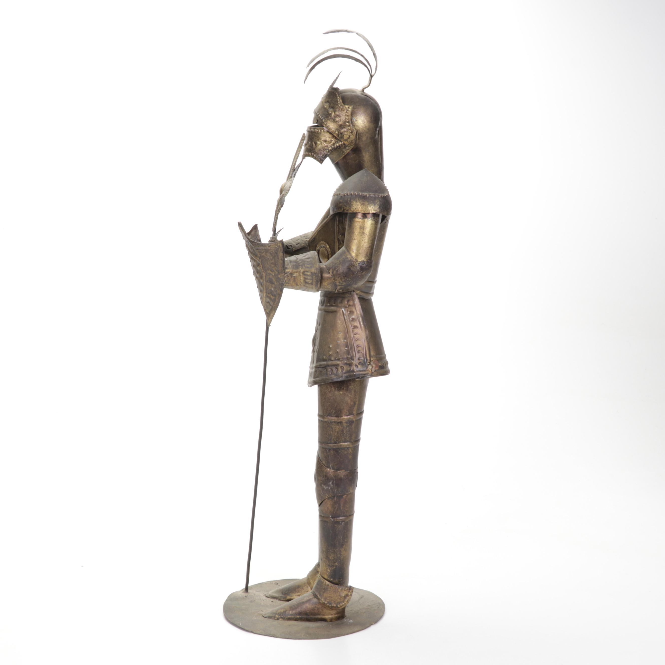 Miniature Gilt Metal Suit of Armor , Early to Mid-20th Century