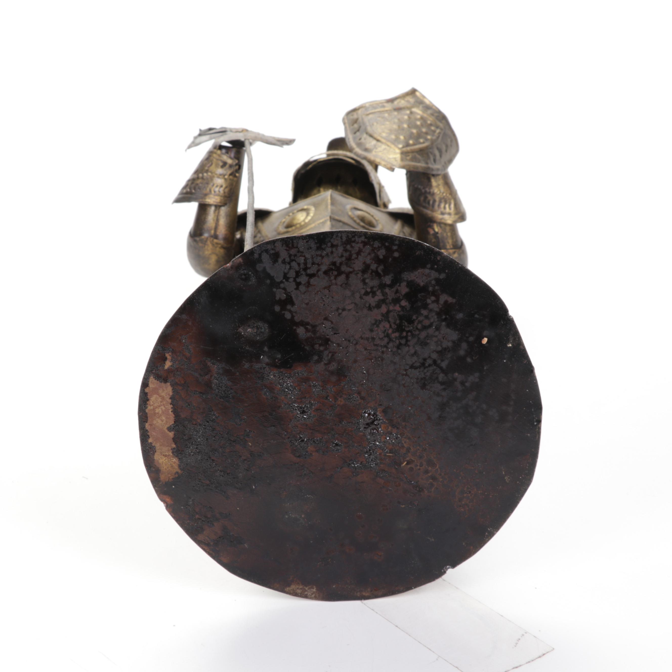 Miniature Gilt Metal Suit of Armor , Early to Mid-20th Century