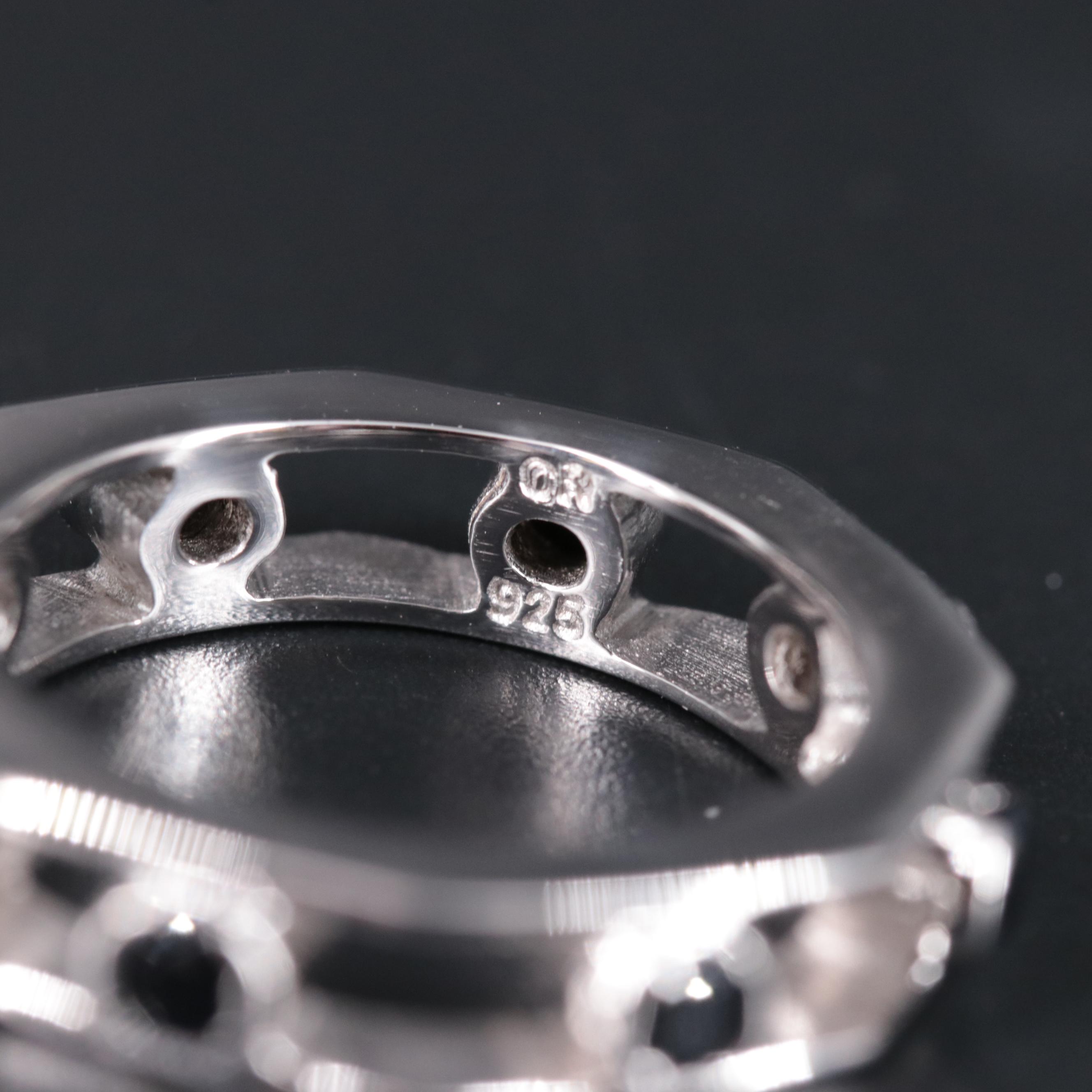 Sterling Silver Gemstone Eternity Band