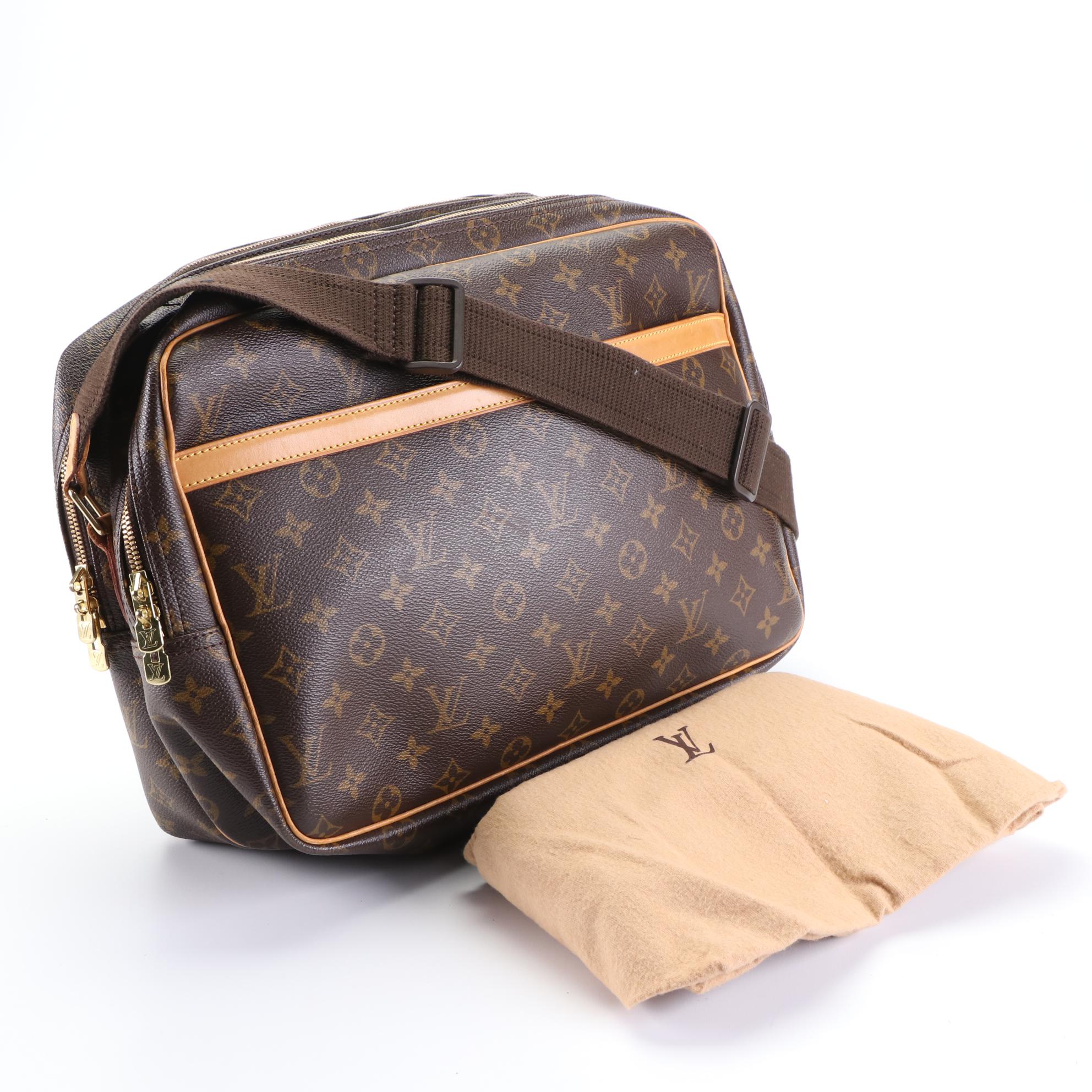 Louis Vuitton Reporter GM Messenger Bag in Monogram Canvas and Leather