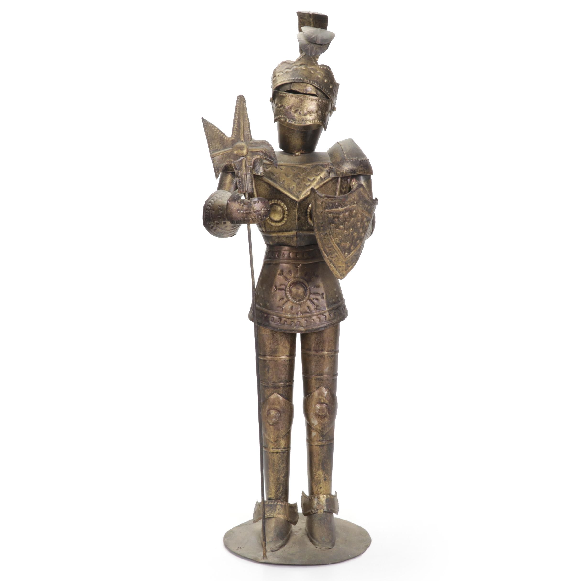 Miniature Gilt Metal Suit of Armor , Early to Mid-20th Century
