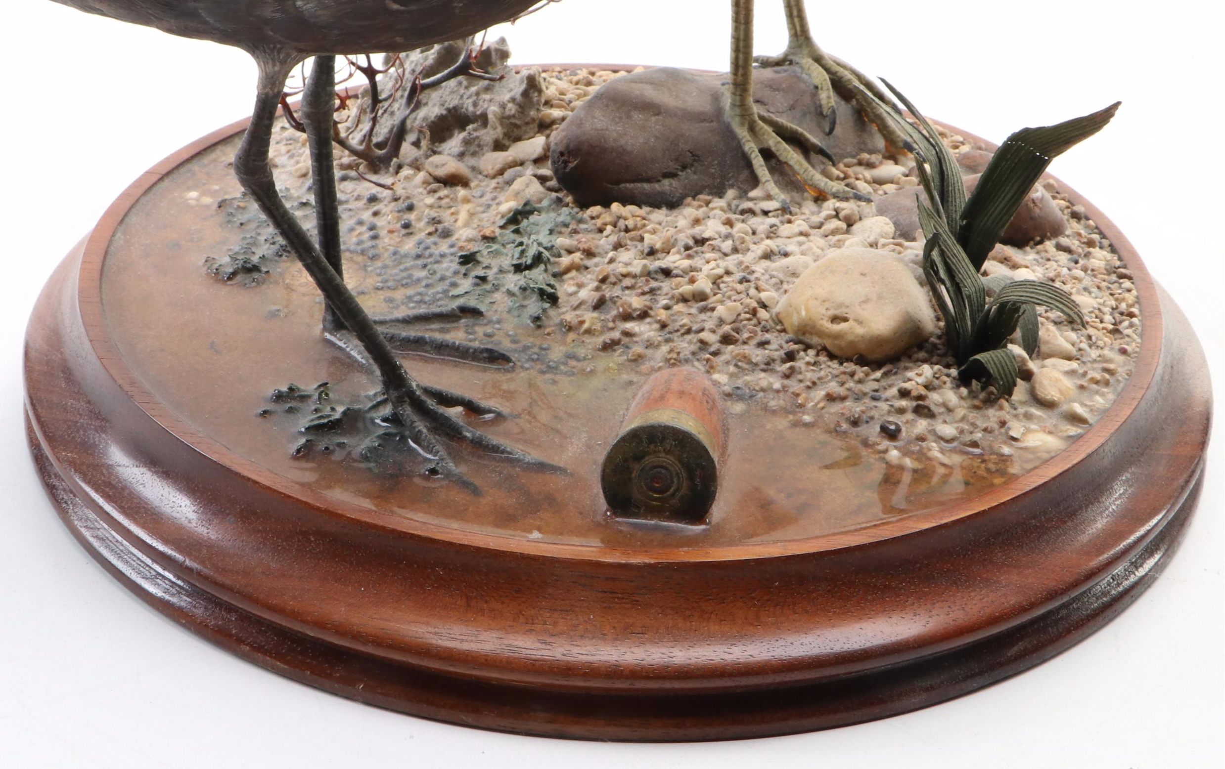 Wild Feathers Hand-Carved Shore Birds on Base