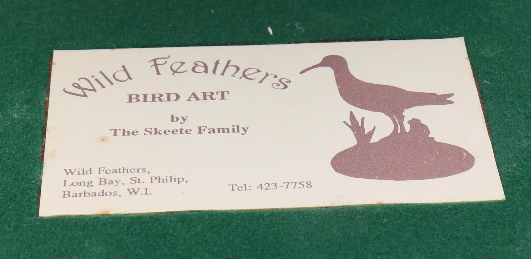 Wild Feathers Hand-Carved Shore Birds on Base