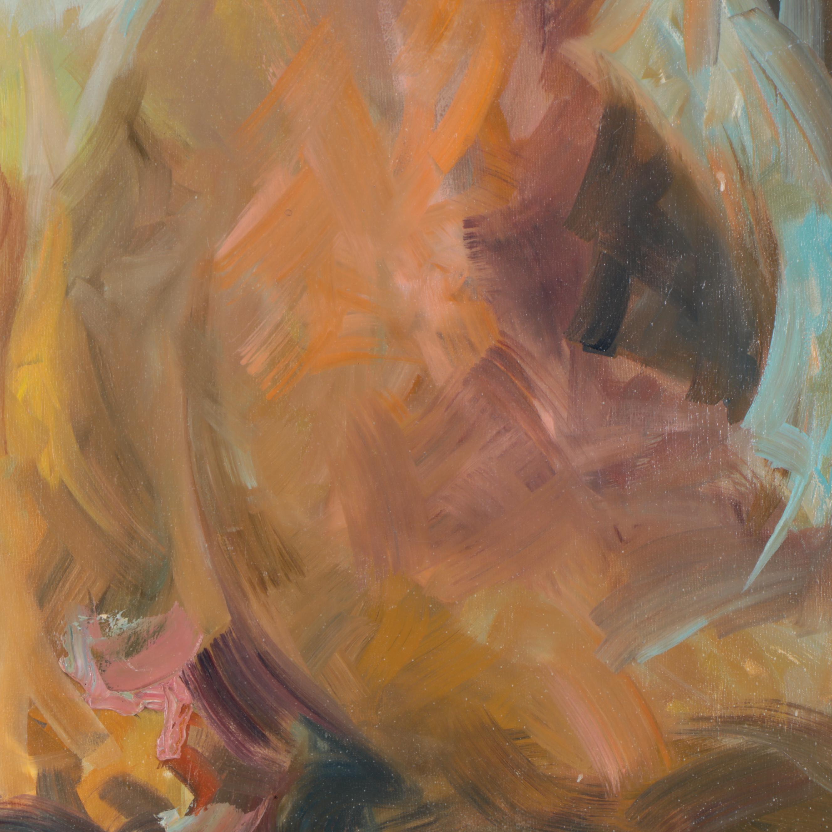 Lena Mae Brillhart Abstract Expressionism Oil Painting, 1962