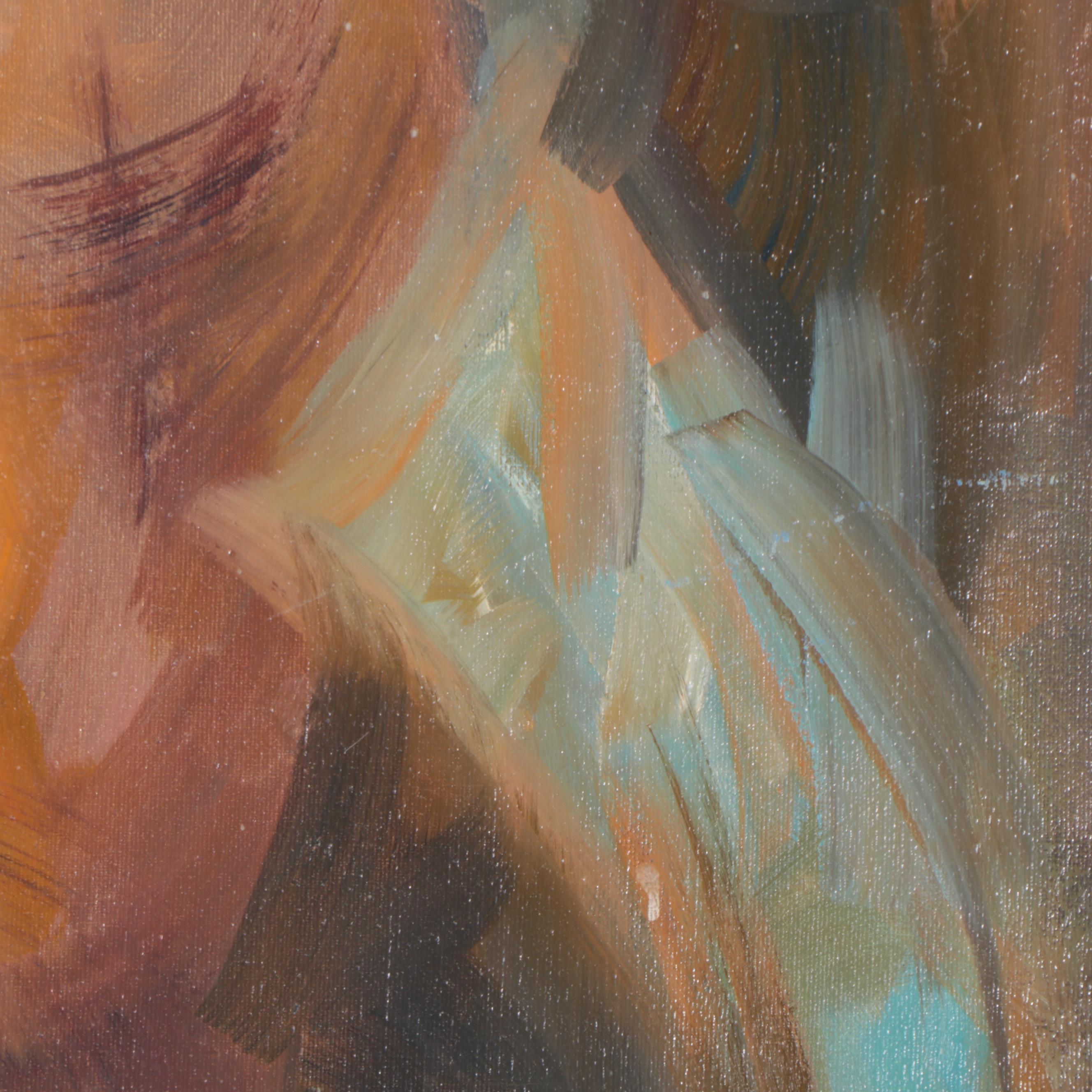 Lena Mae Brillhart Abstract Expressionism Oil Painting, 1962