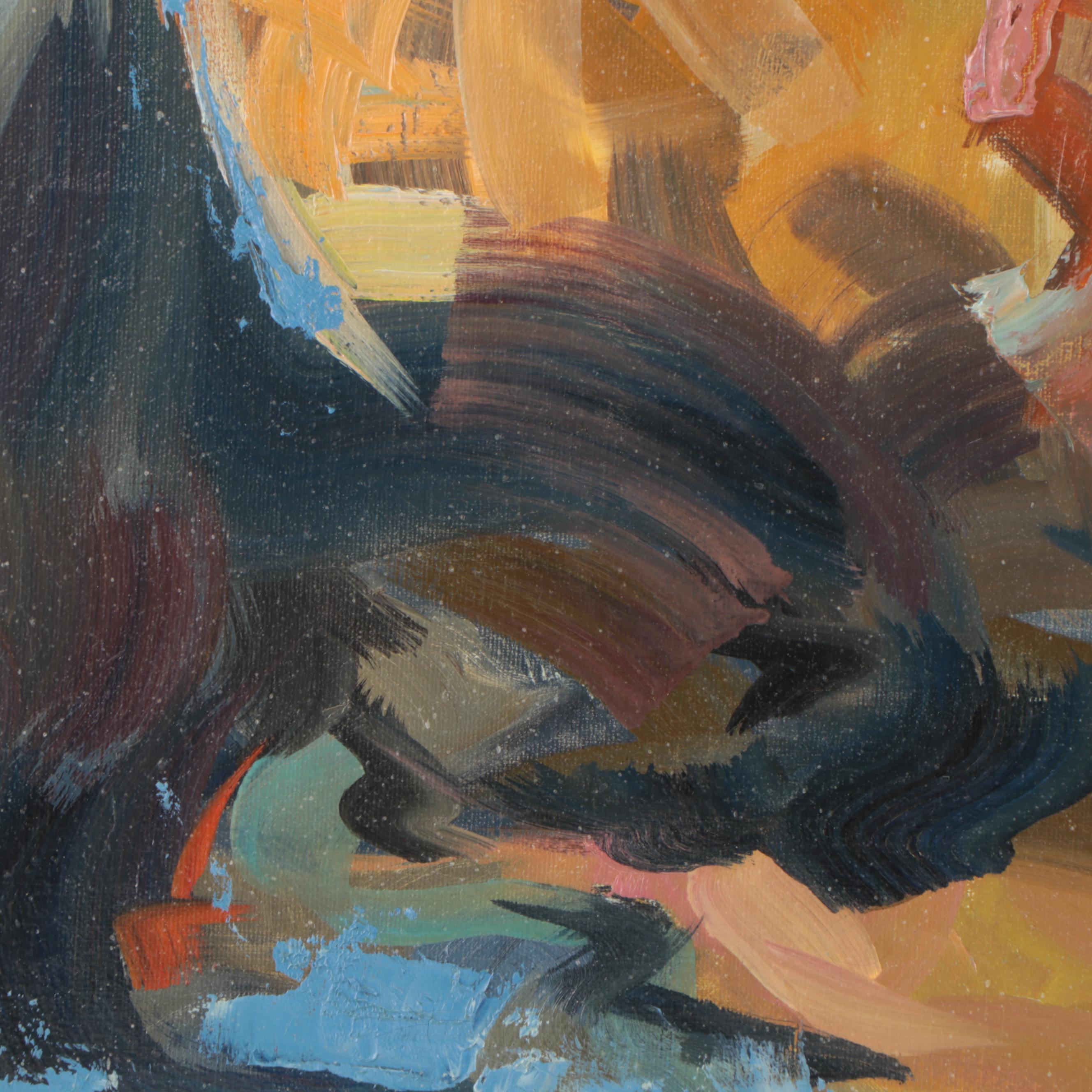 Lena Mae Brillhart Abstract Expressionism Oil Painting, 1962