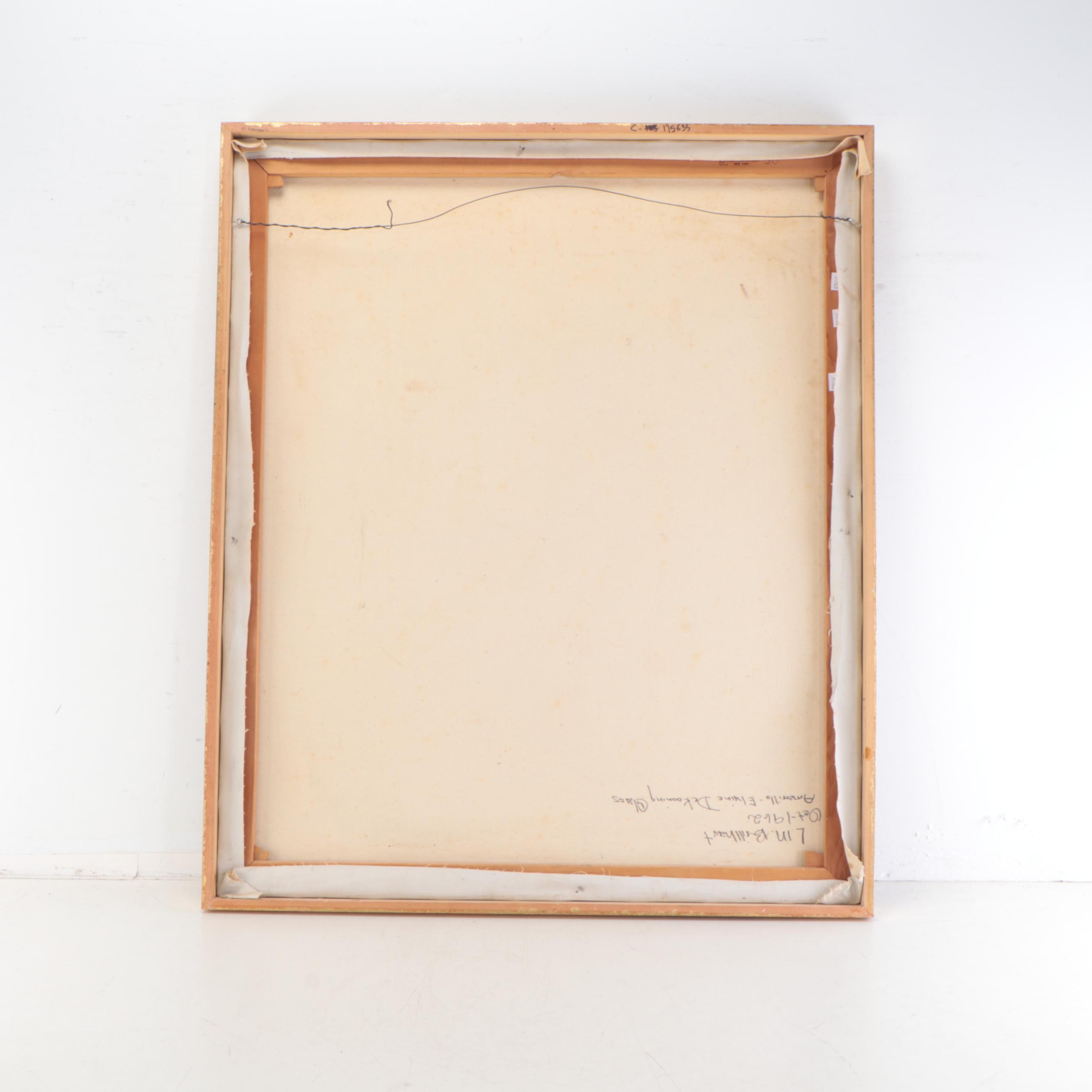 Lena Mae Brillhart Abstract Expressionism Oil Painting, 1962