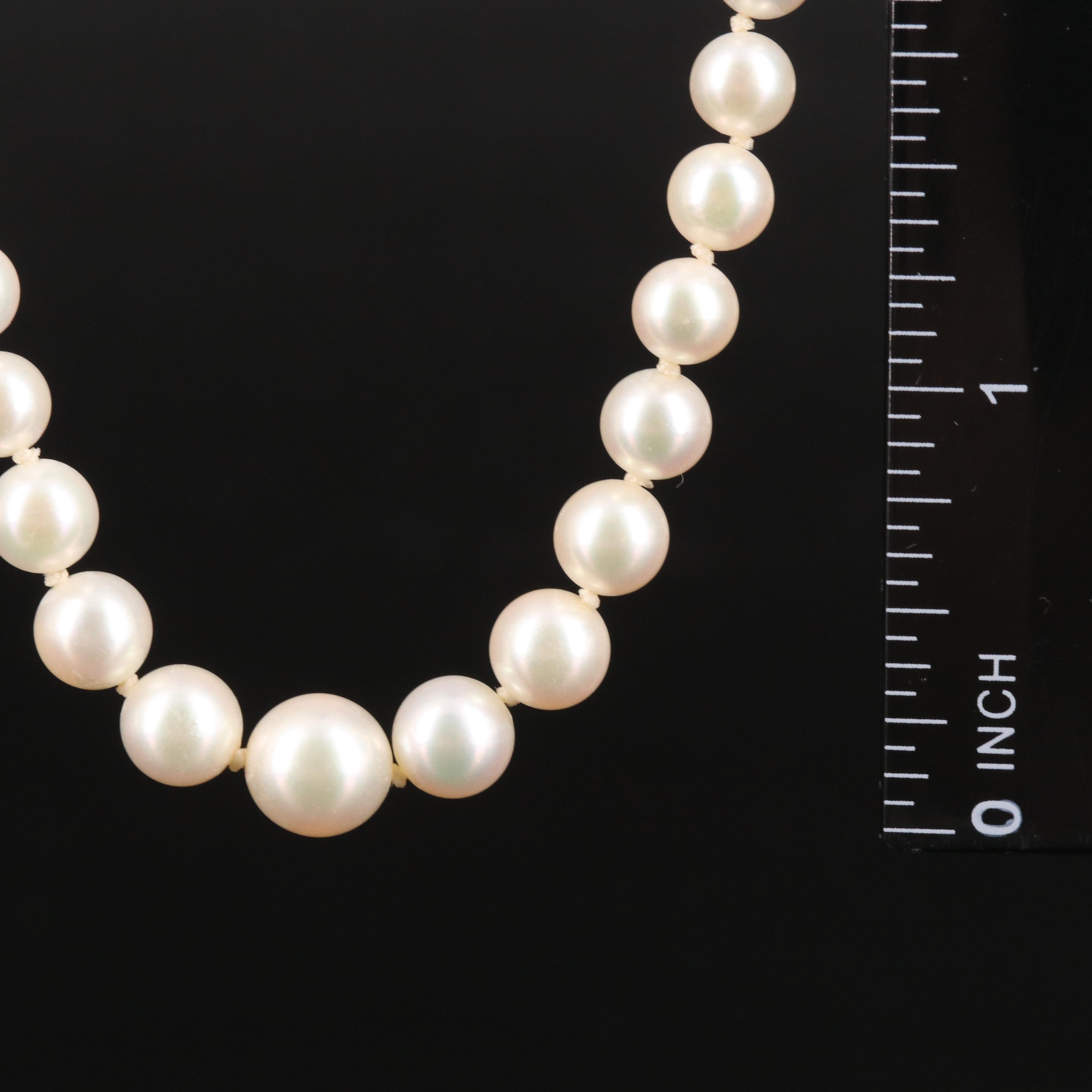 Mikimoto Graduated Pearl Necklace with Branded Case