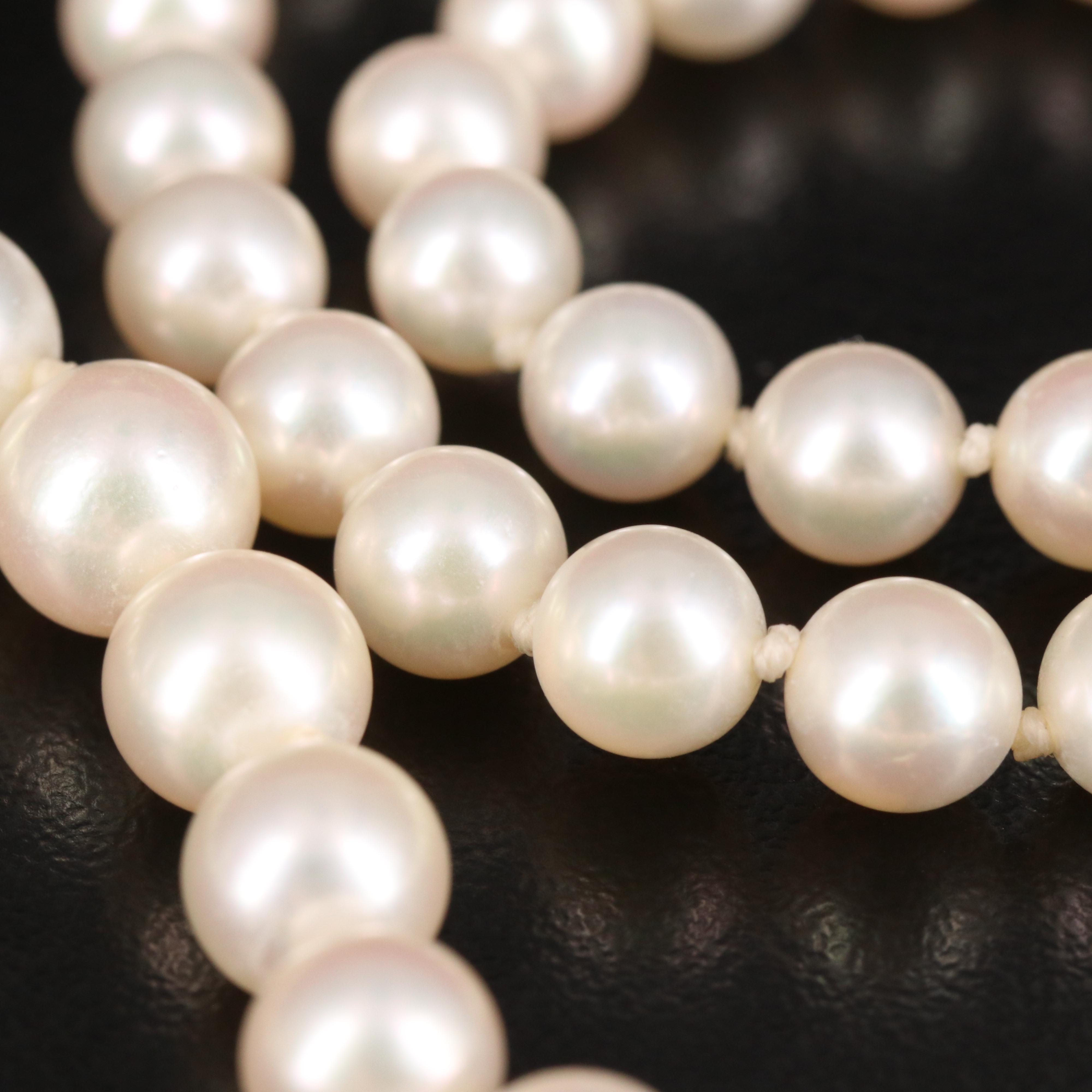 Mikimoto Graduated Pearl Necklace with Branded Case