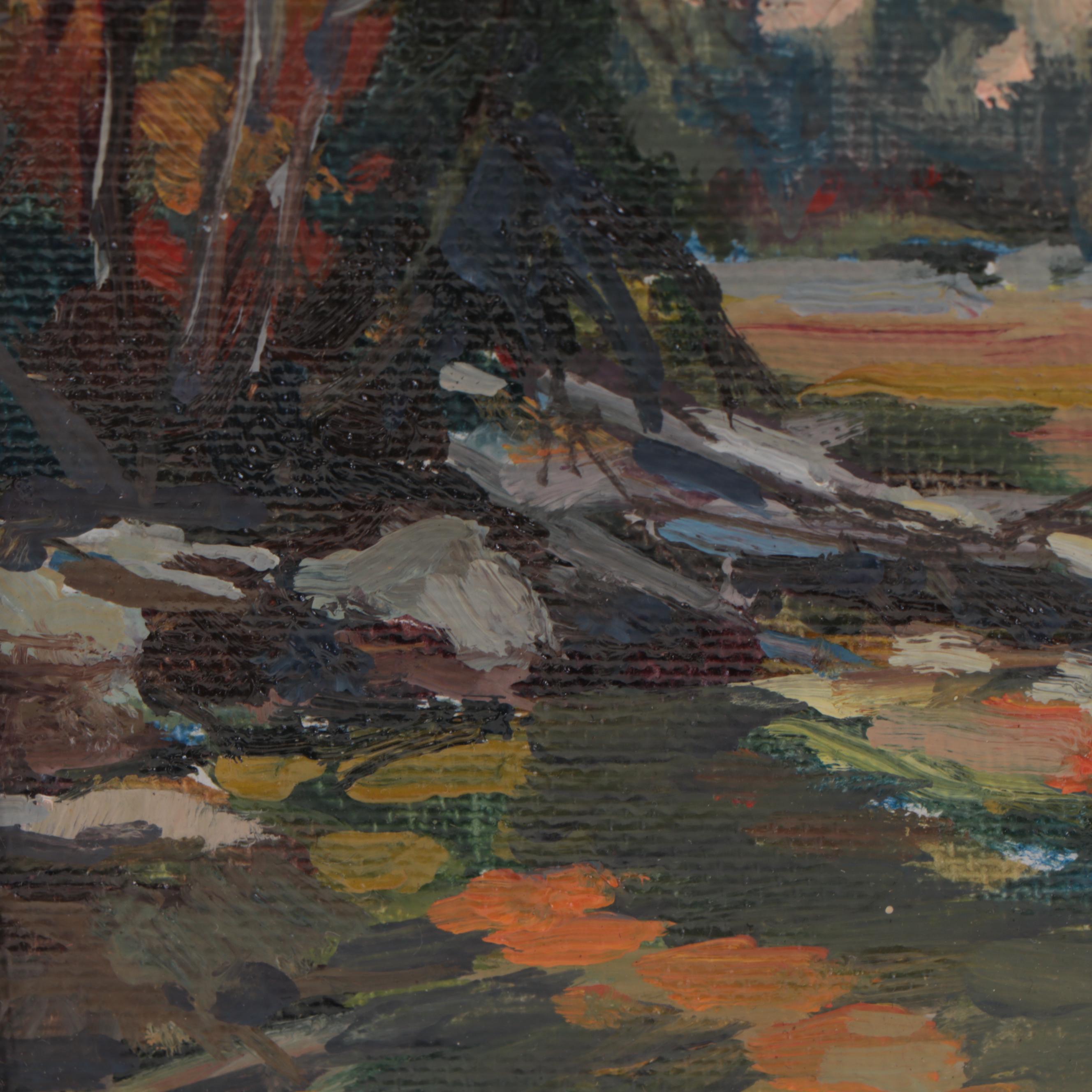 Impressionistic Forest Landscape Oil Painting