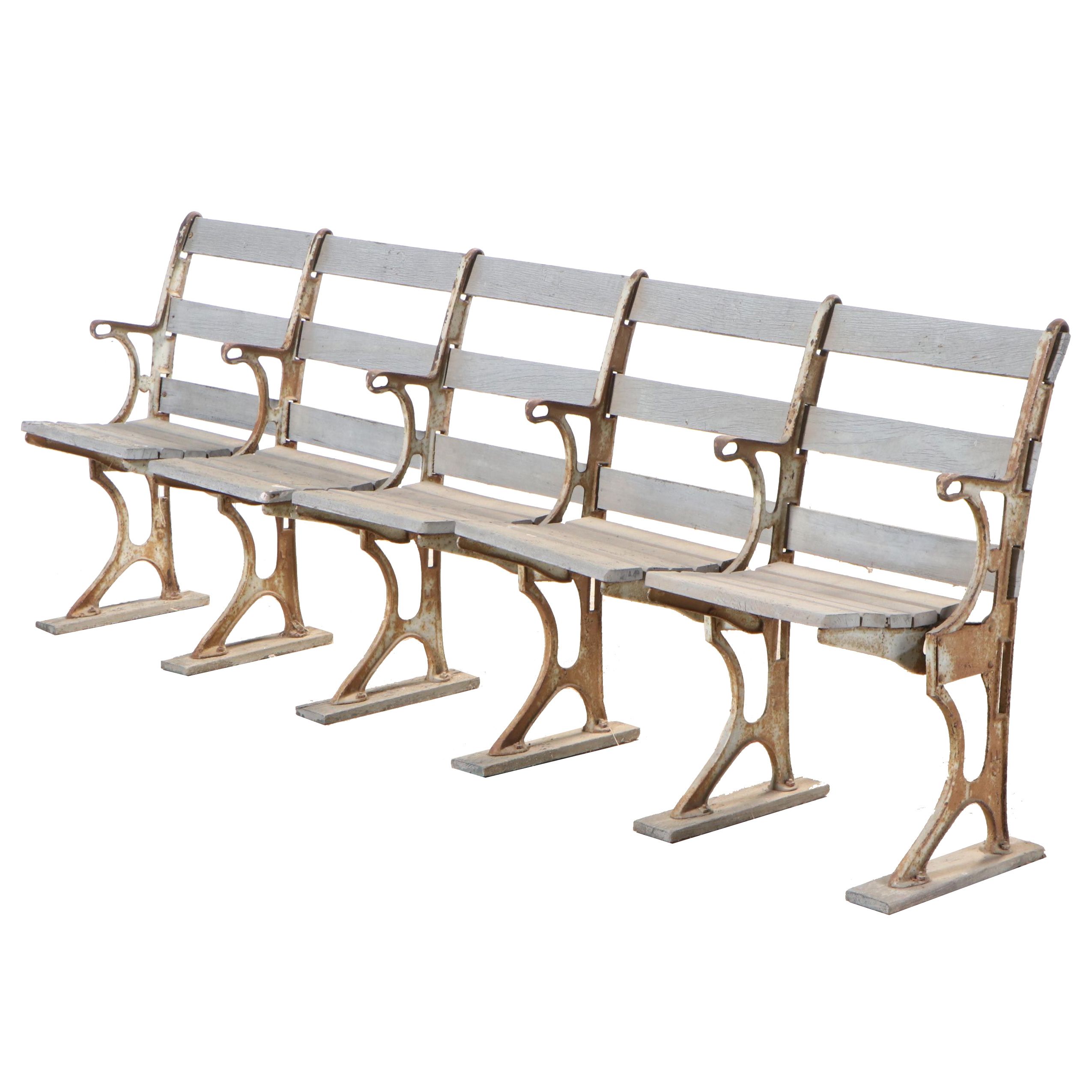Crosley Field Five-Seat Stadium Bench