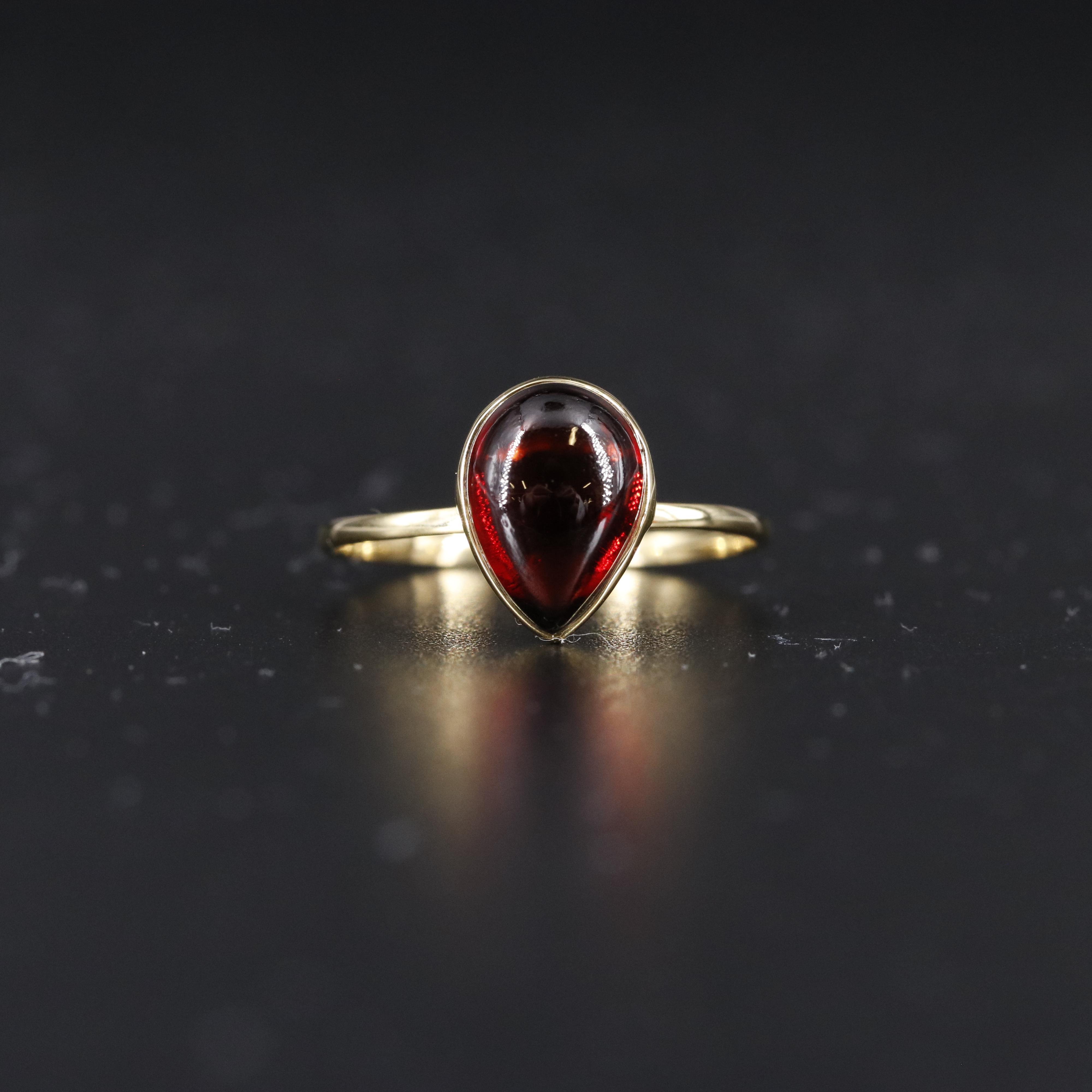 14K Garnet Ring