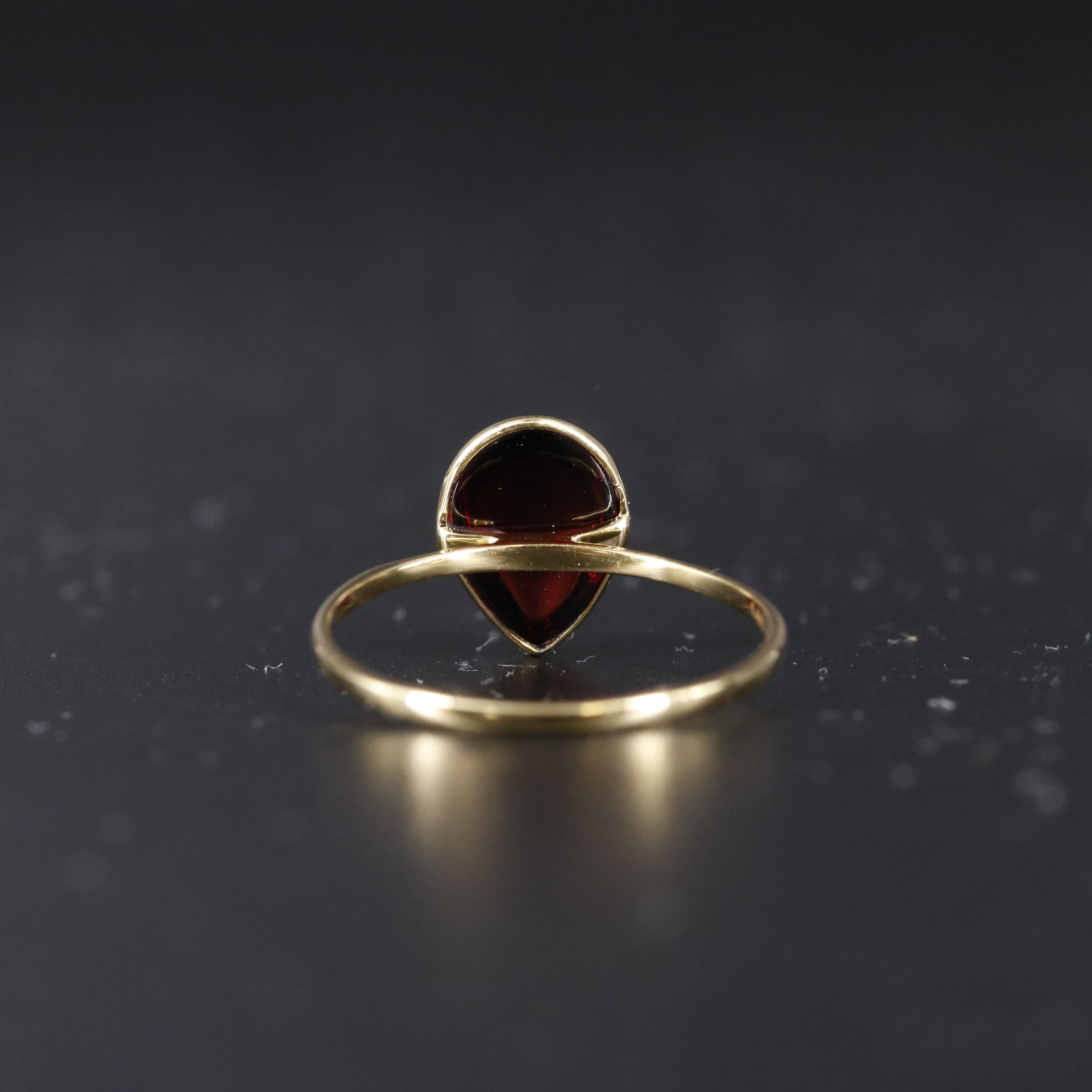 14K Garnet Ring