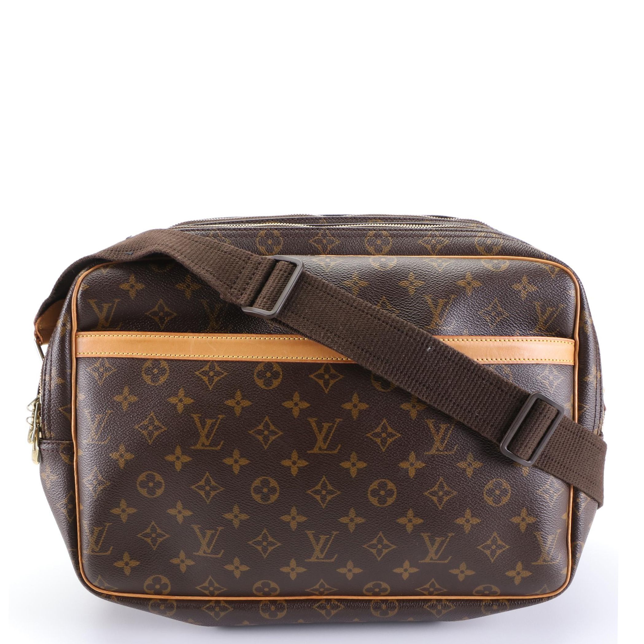 Louis Vuitton Reporter GM Messenger Bag in Monogram Canvas and Leather
