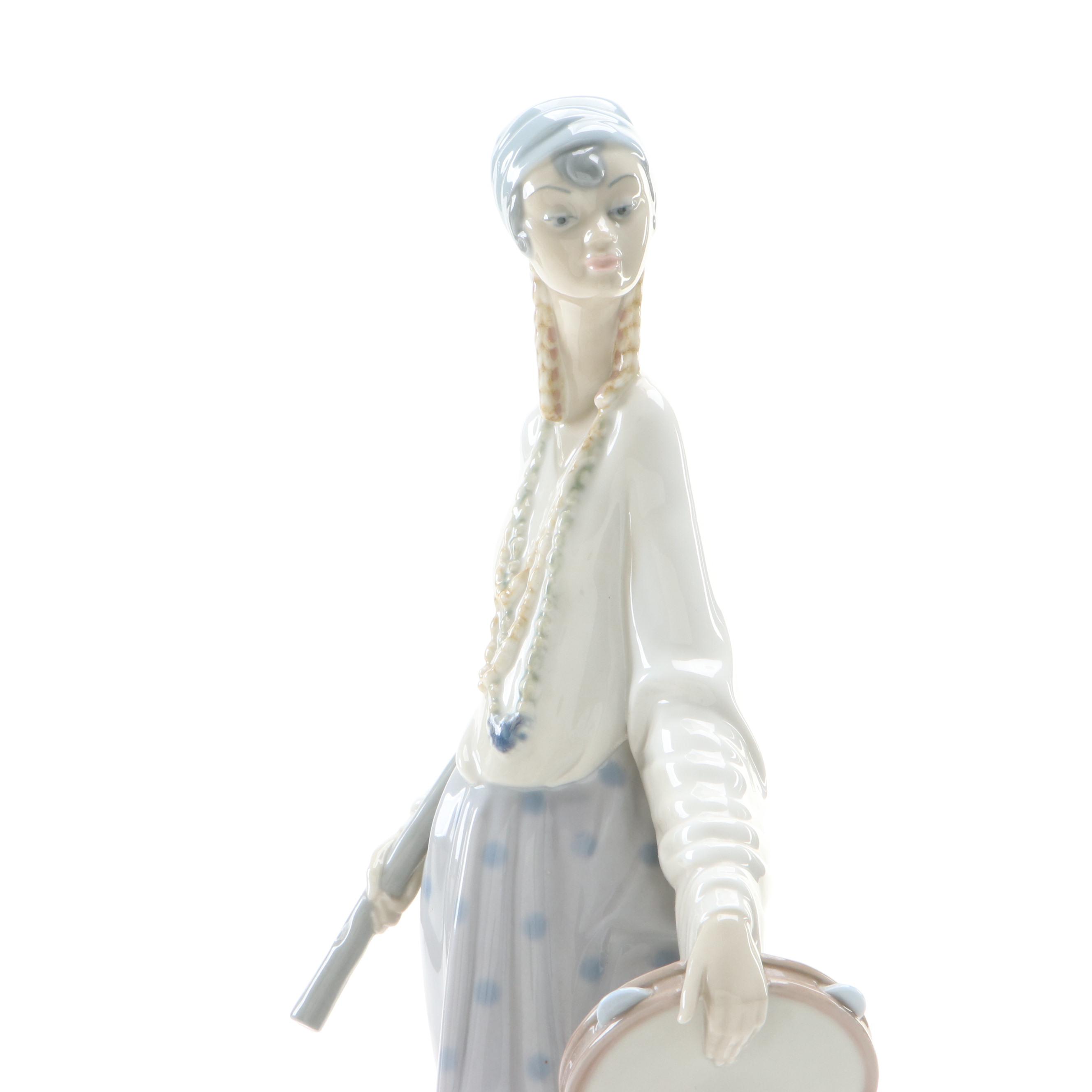 Lladró "Gypsy Woman with Bear" Porcelain Figurine Designed by Salvador Debón