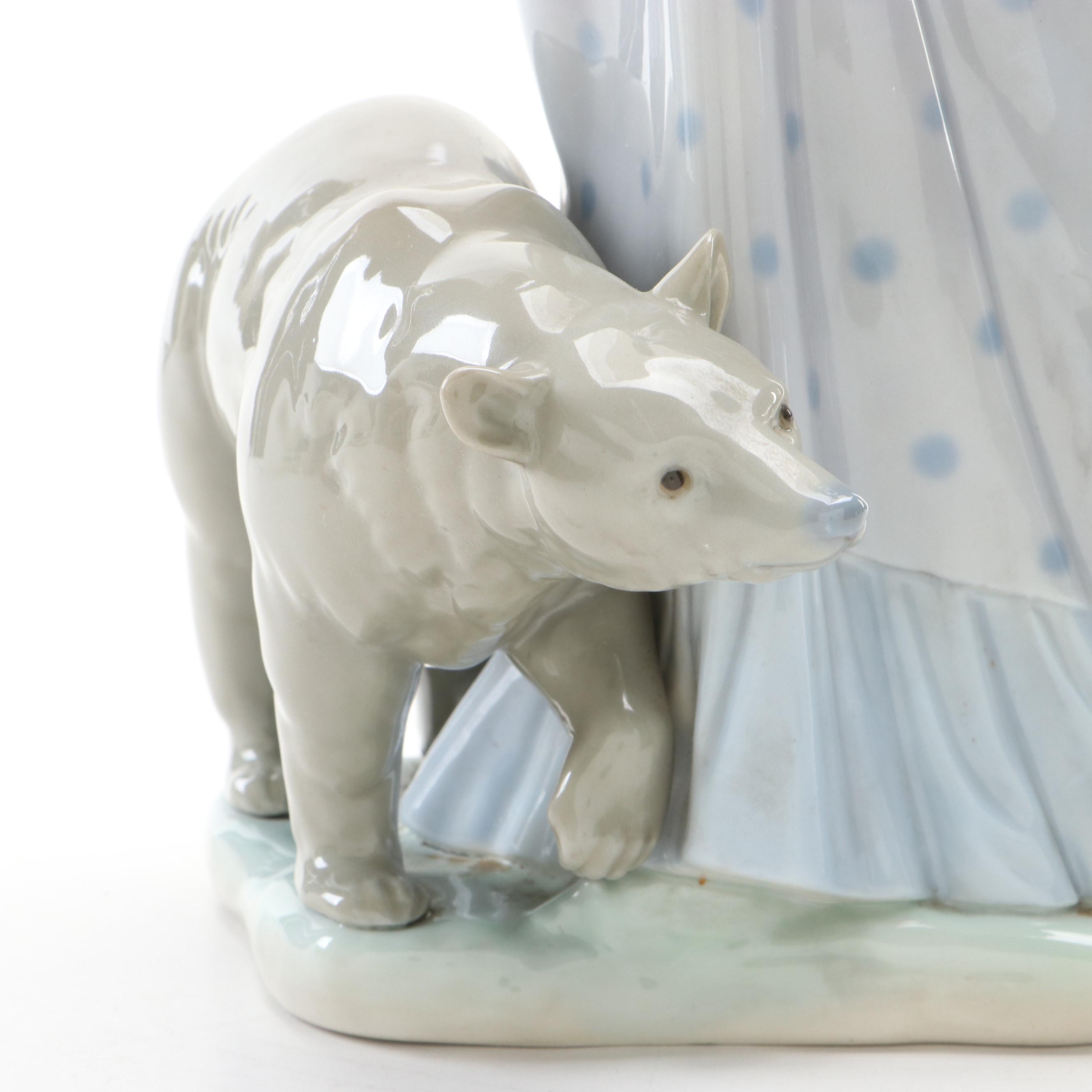 Lladró "Gypsy Woman with Bear" Porcelain Figurine Designed by Salvador Debón