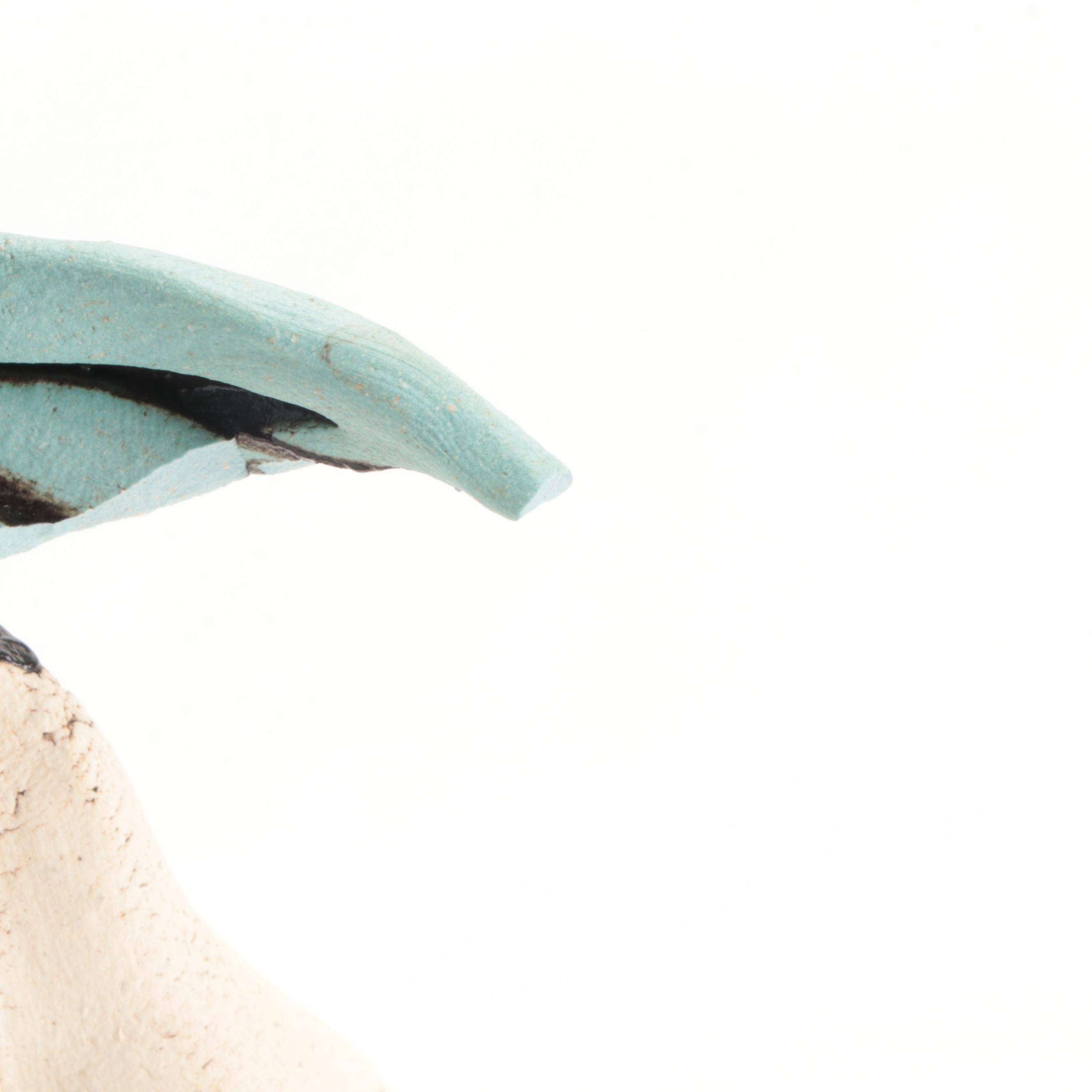 Signed Rex Benson Stoneware Cowboy Figurine, 2003