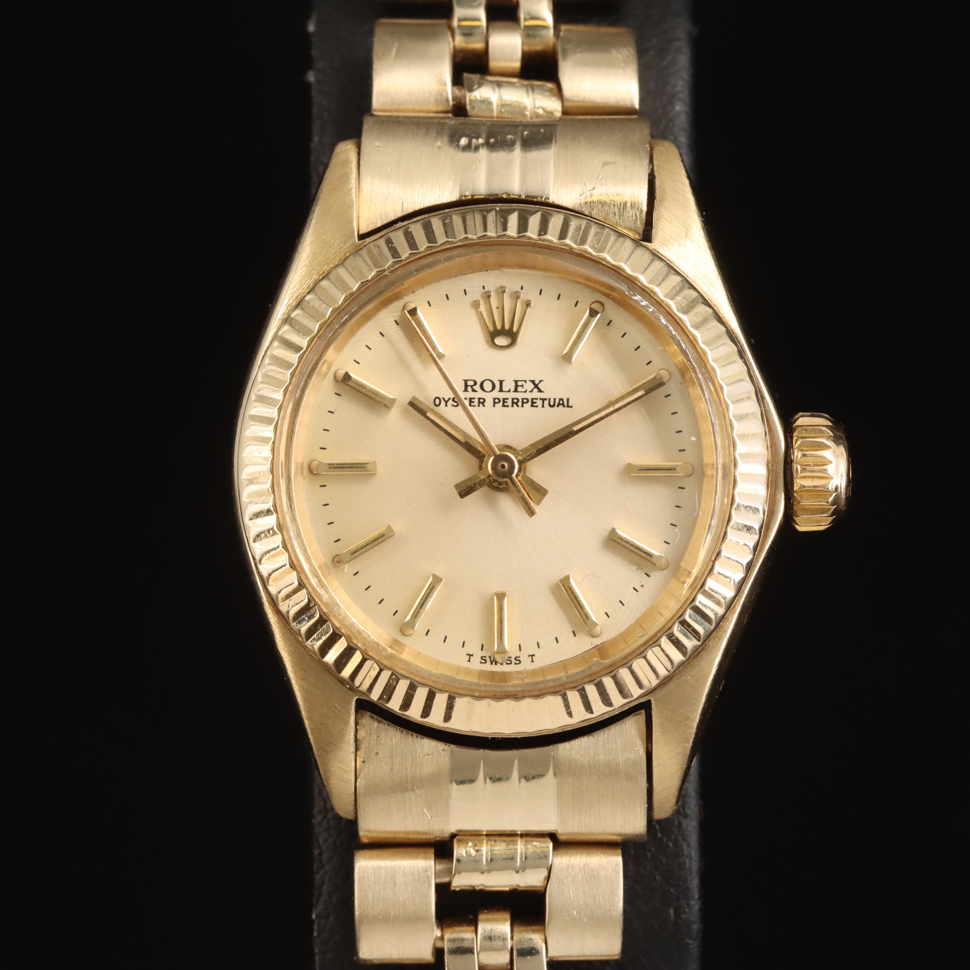 1977 Rolex Oyster Perpetual 14K Watch