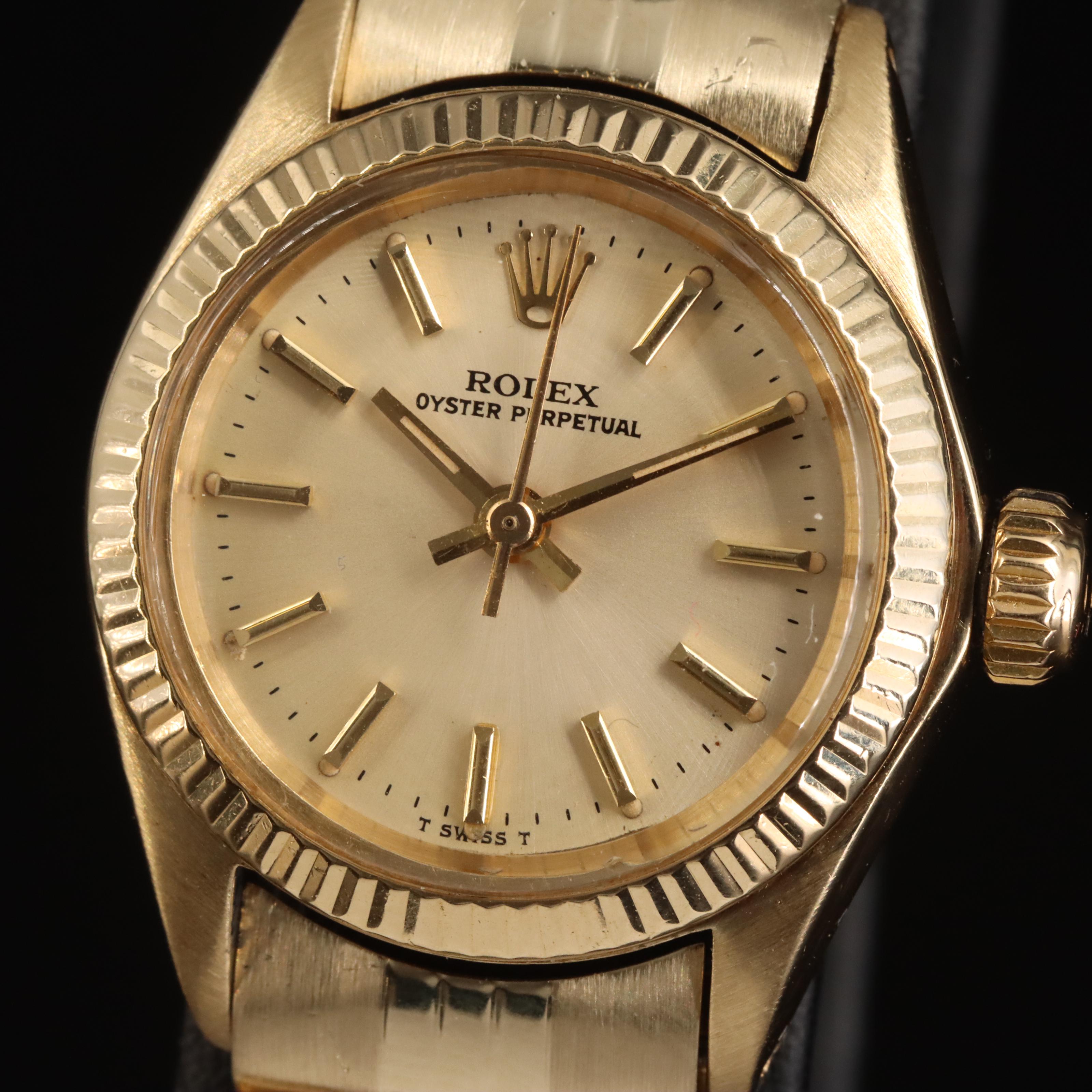 1977 Rolex Oyster Perpetual 14K Watch