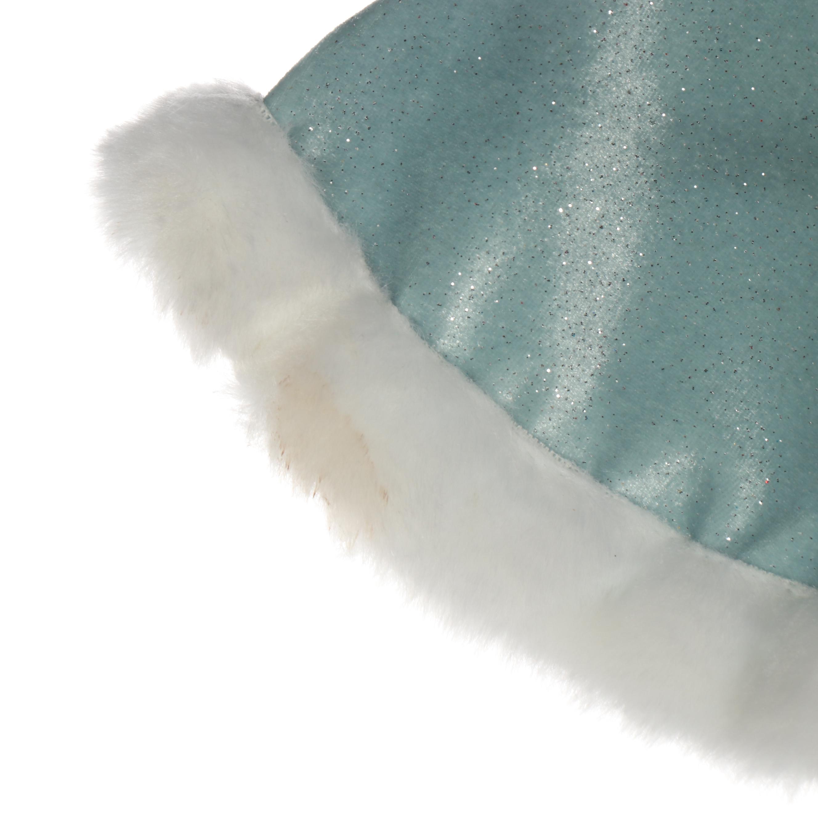 Girls' Ice Blue/Silver Dance Costumes with Faux Fur Trim
