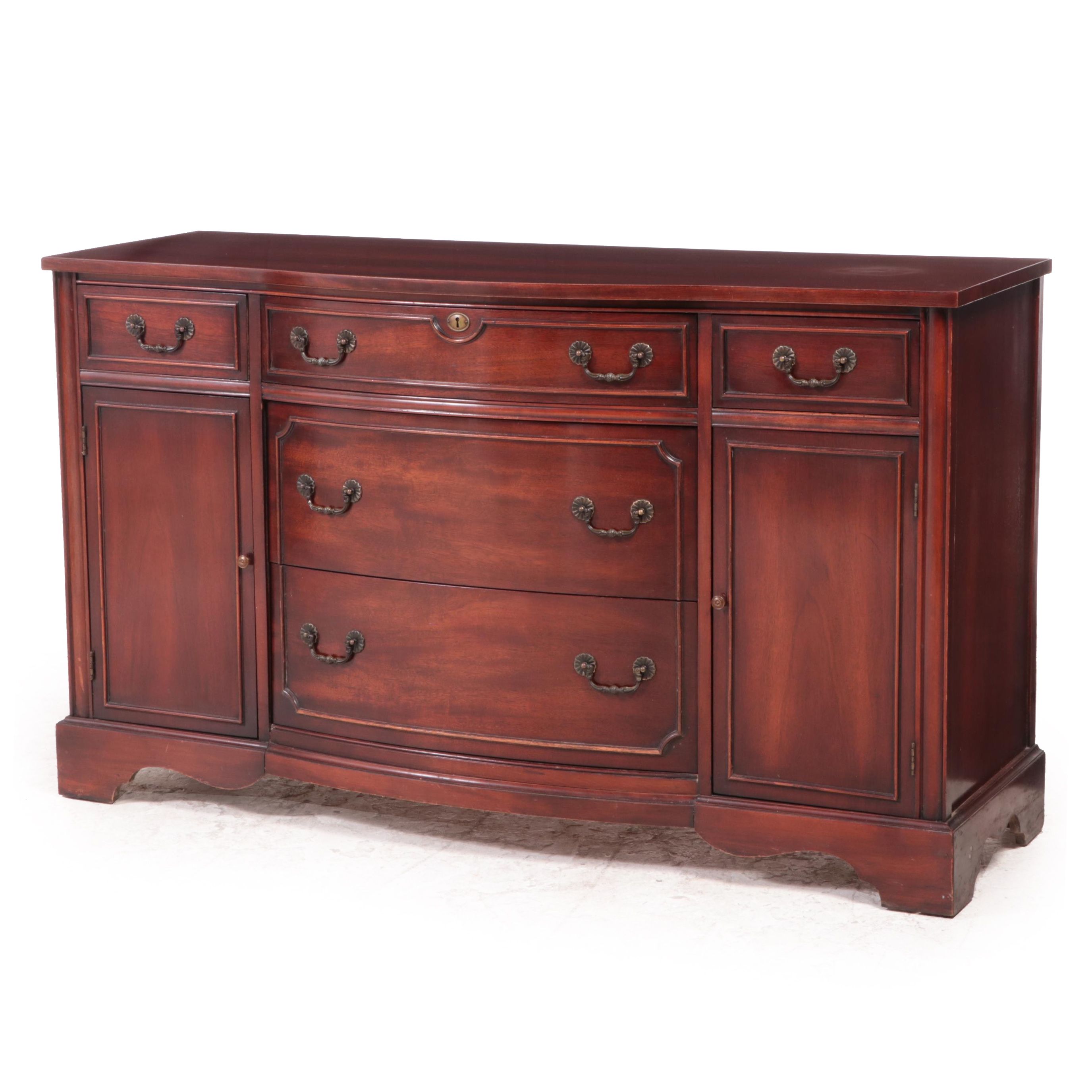 Hepplewhite Style Mahogany Buffet, Mid 20th Century