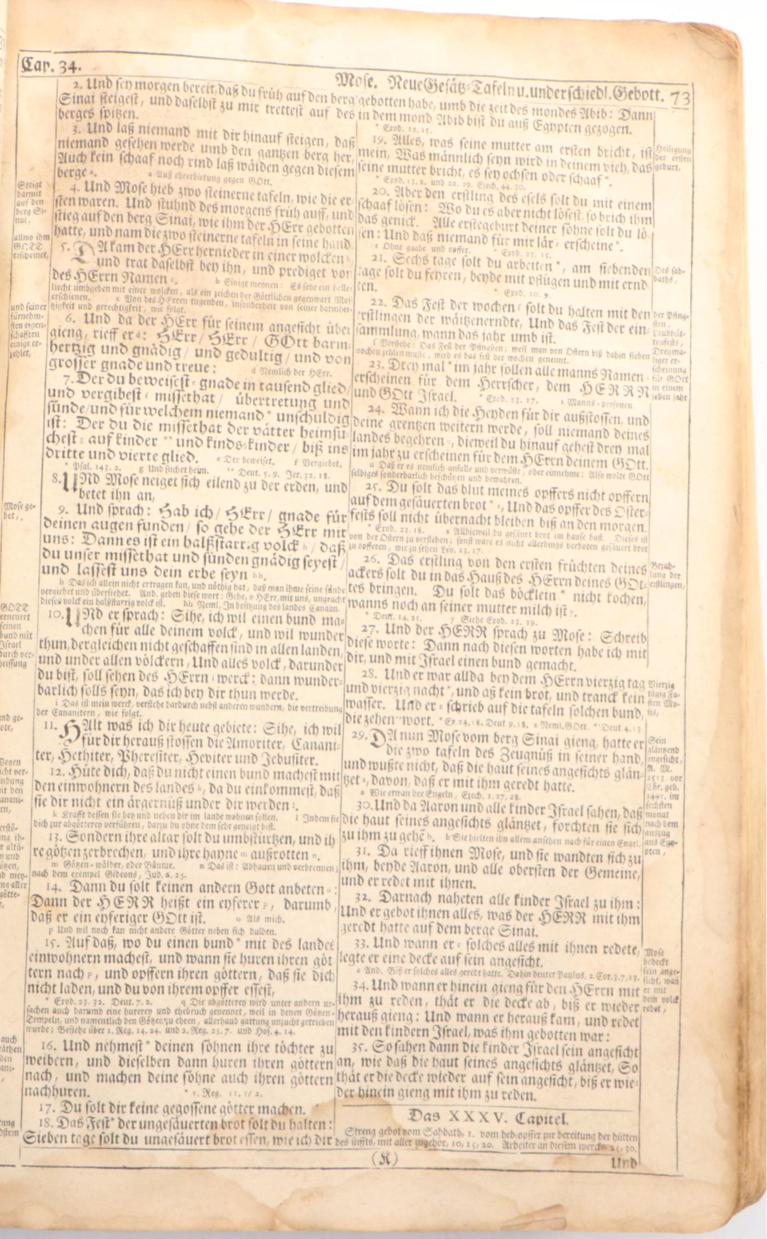 German Language Martin Luther Bible, circa 1720