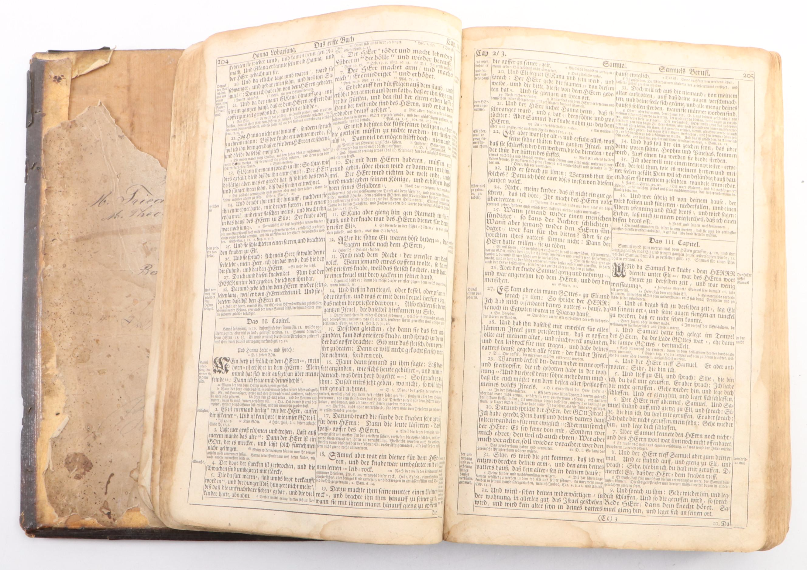 German Language Martin Luther Bible, circa 1720
