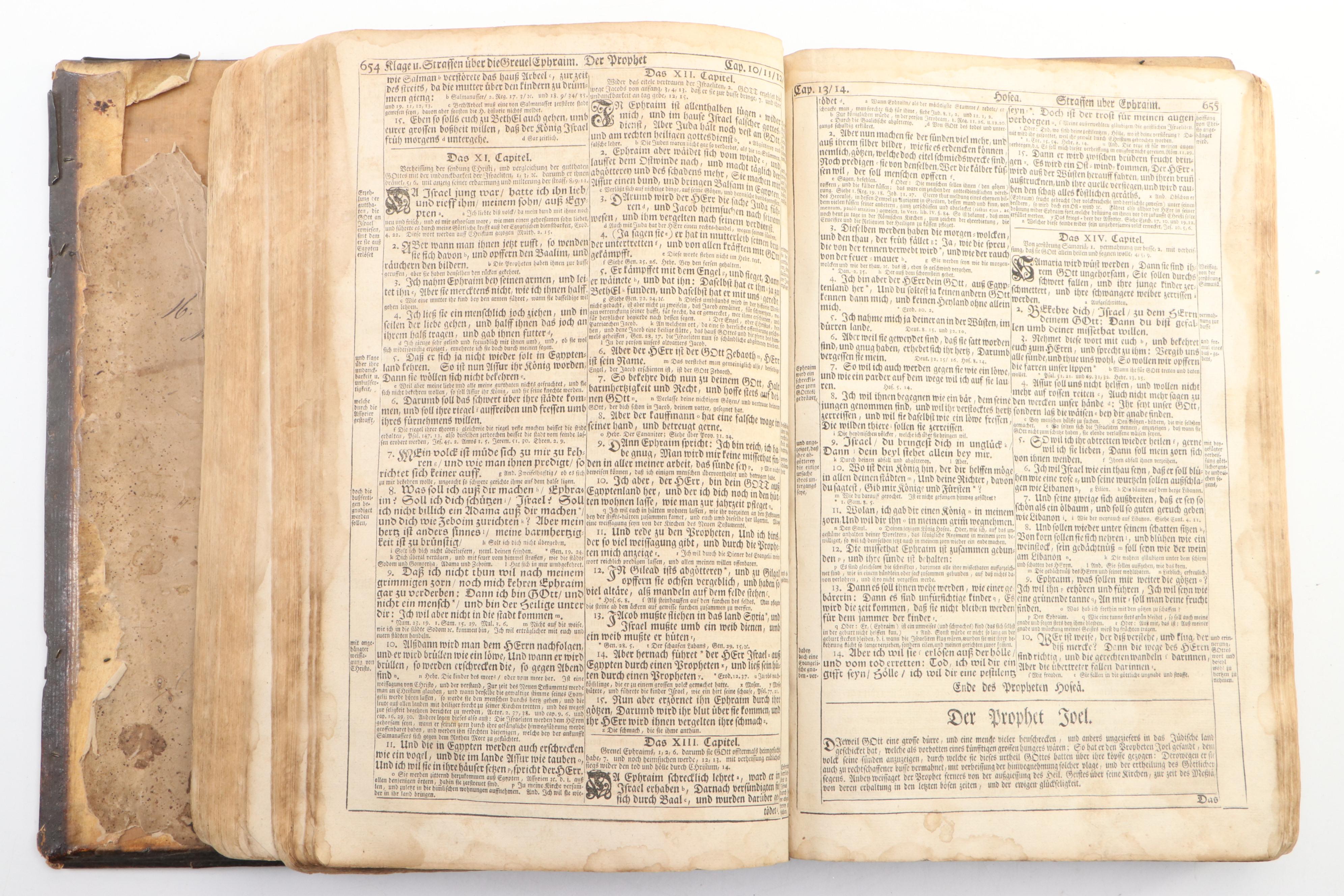 German Language Martin Luther Bible, circa 1720