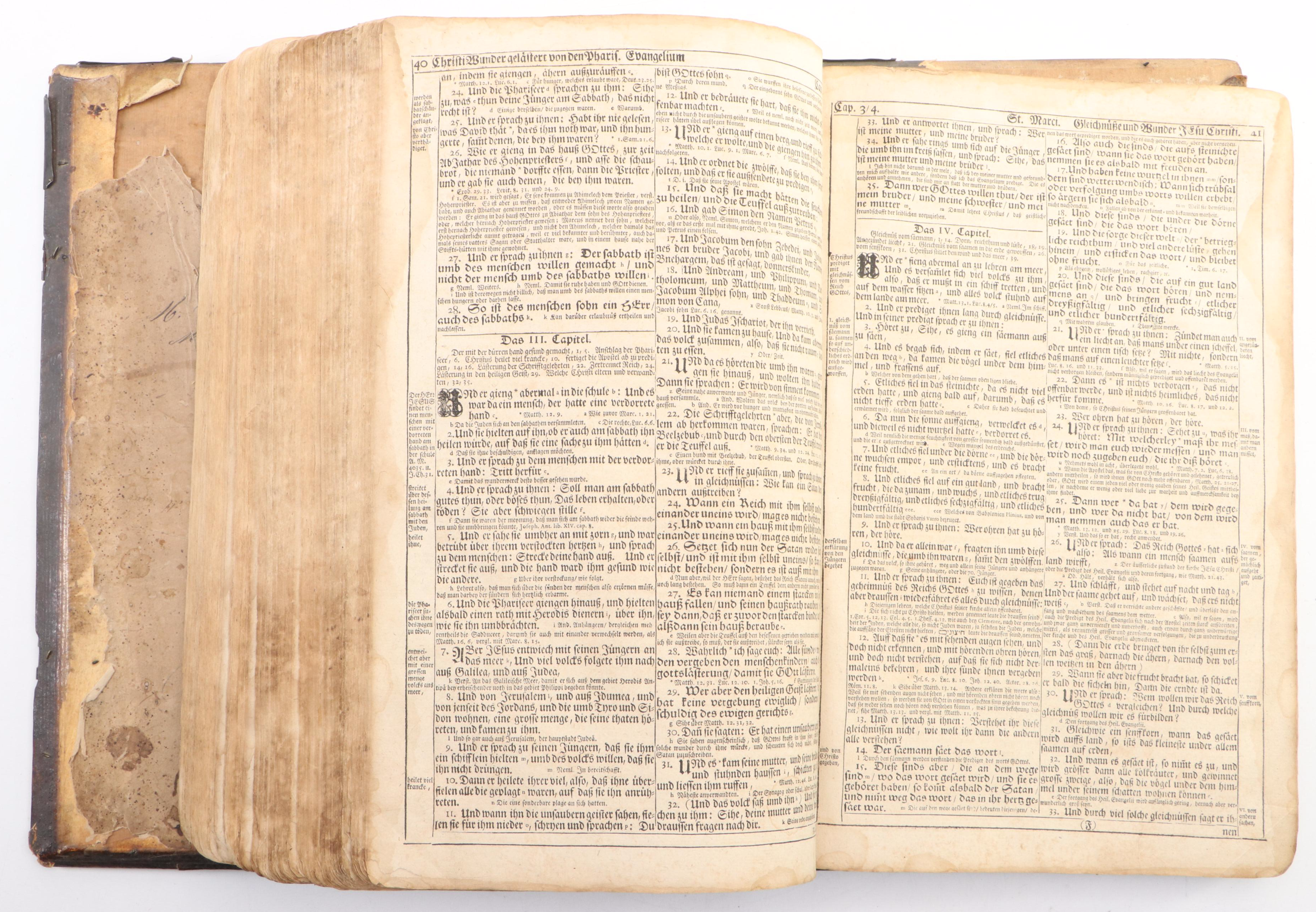 German Language Martin Luther Bible, circa 1720