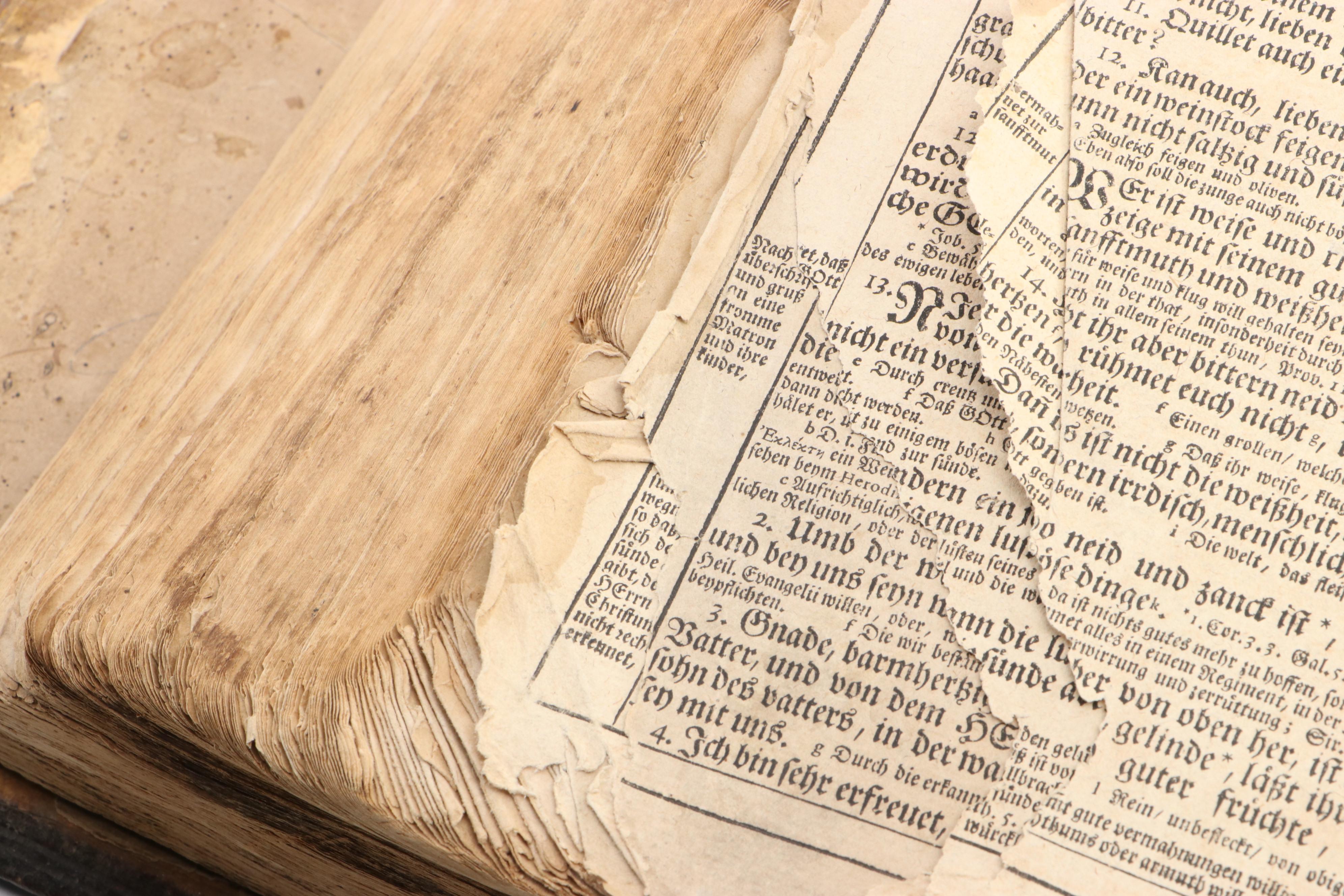 German Language Martin Luther Bible, circa 1720