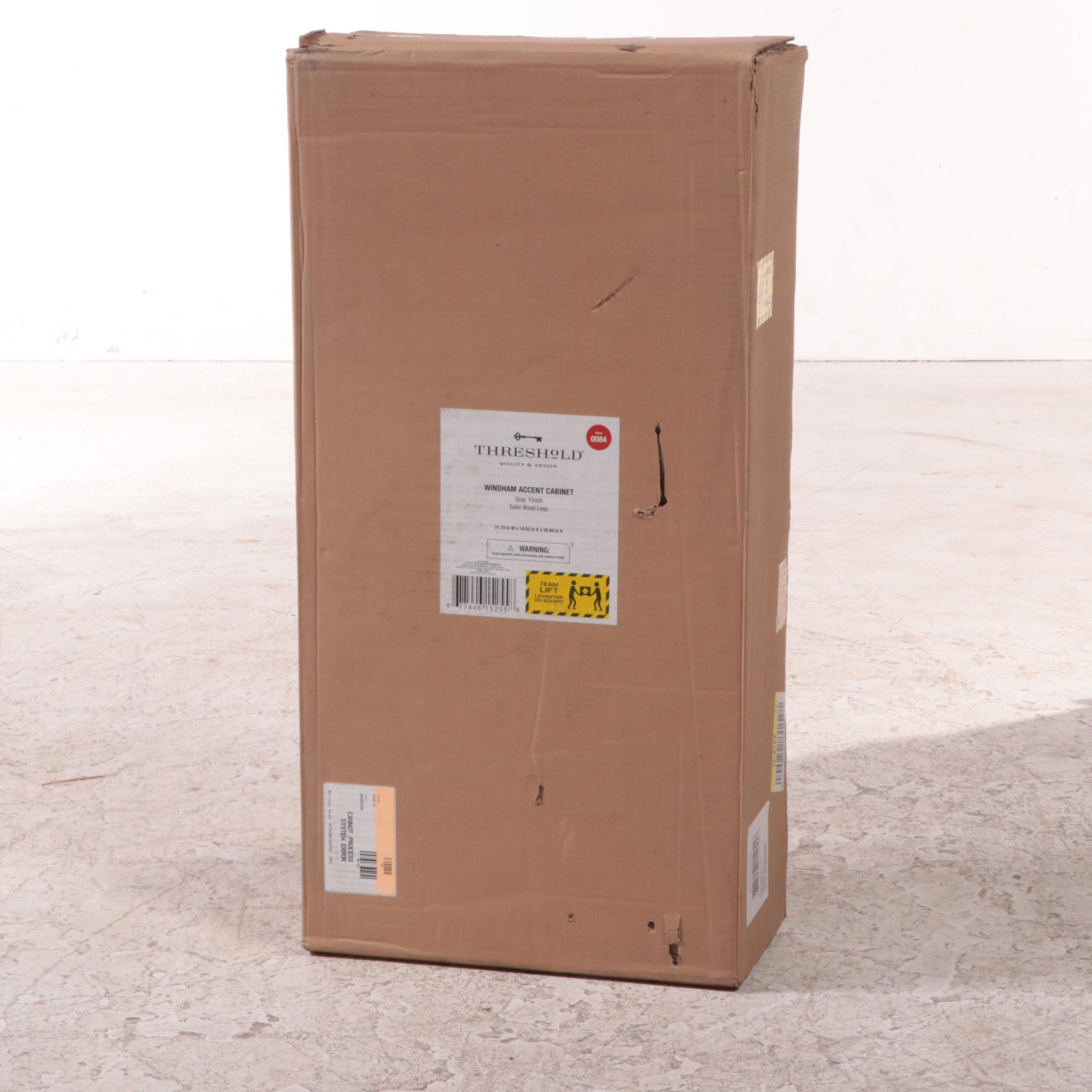 Threshold Windham Two-Door Accent Cabinet in Grey Finish