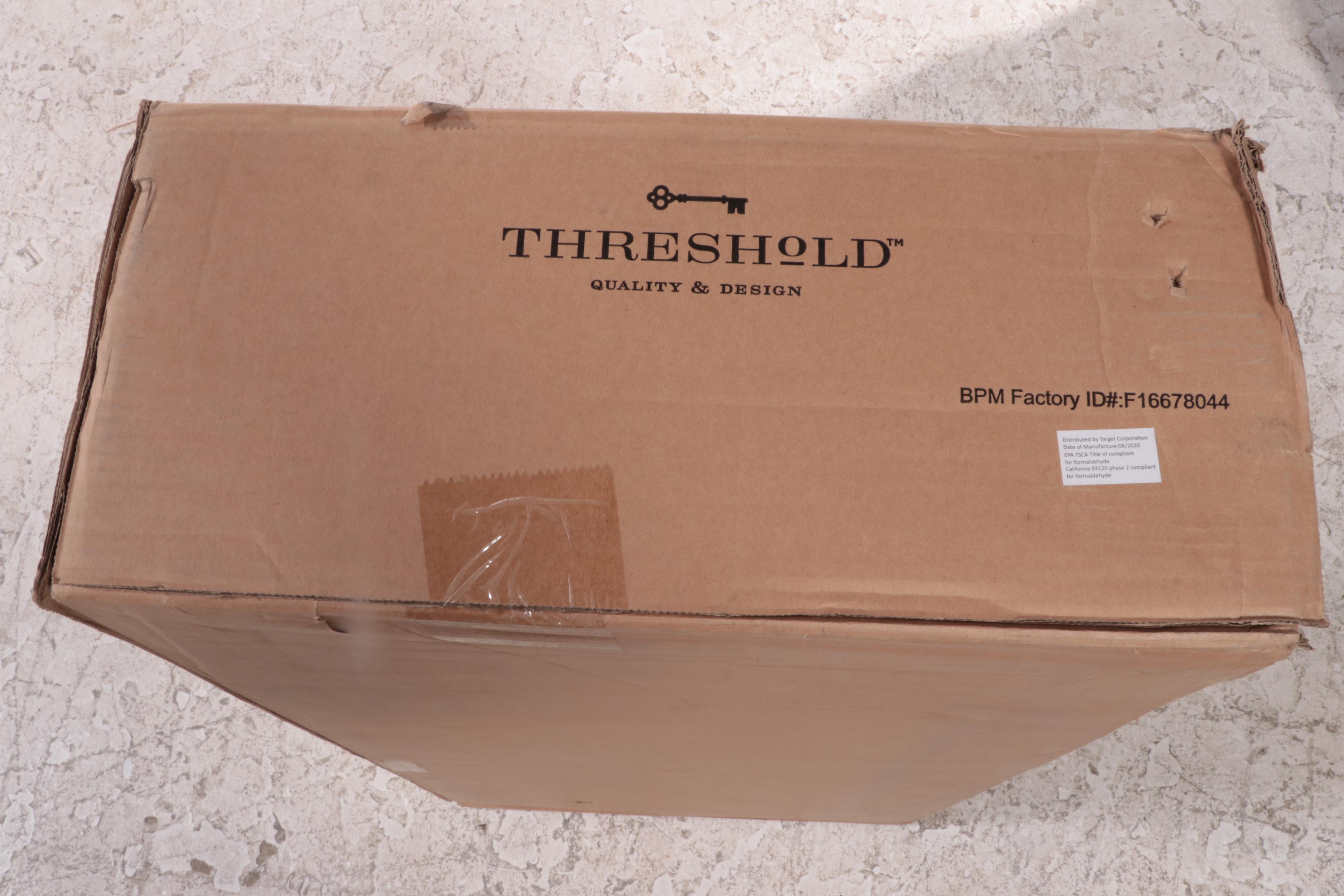 Threshold Windham Two-Door Accent Cabinet in Grey Finish