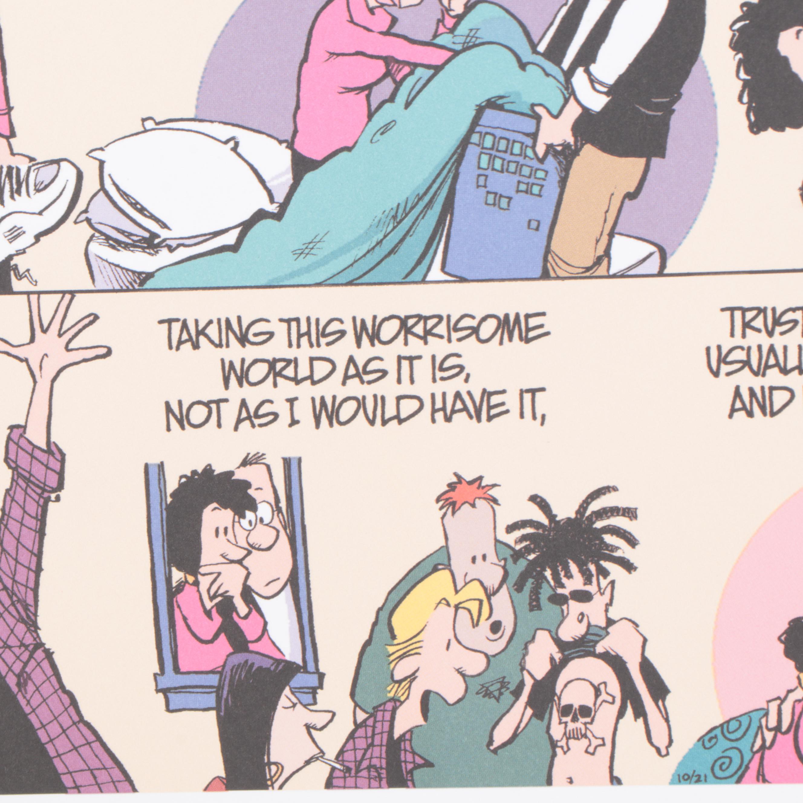 Jim Borgman Signed Offset Lithograph Comic "Zits"