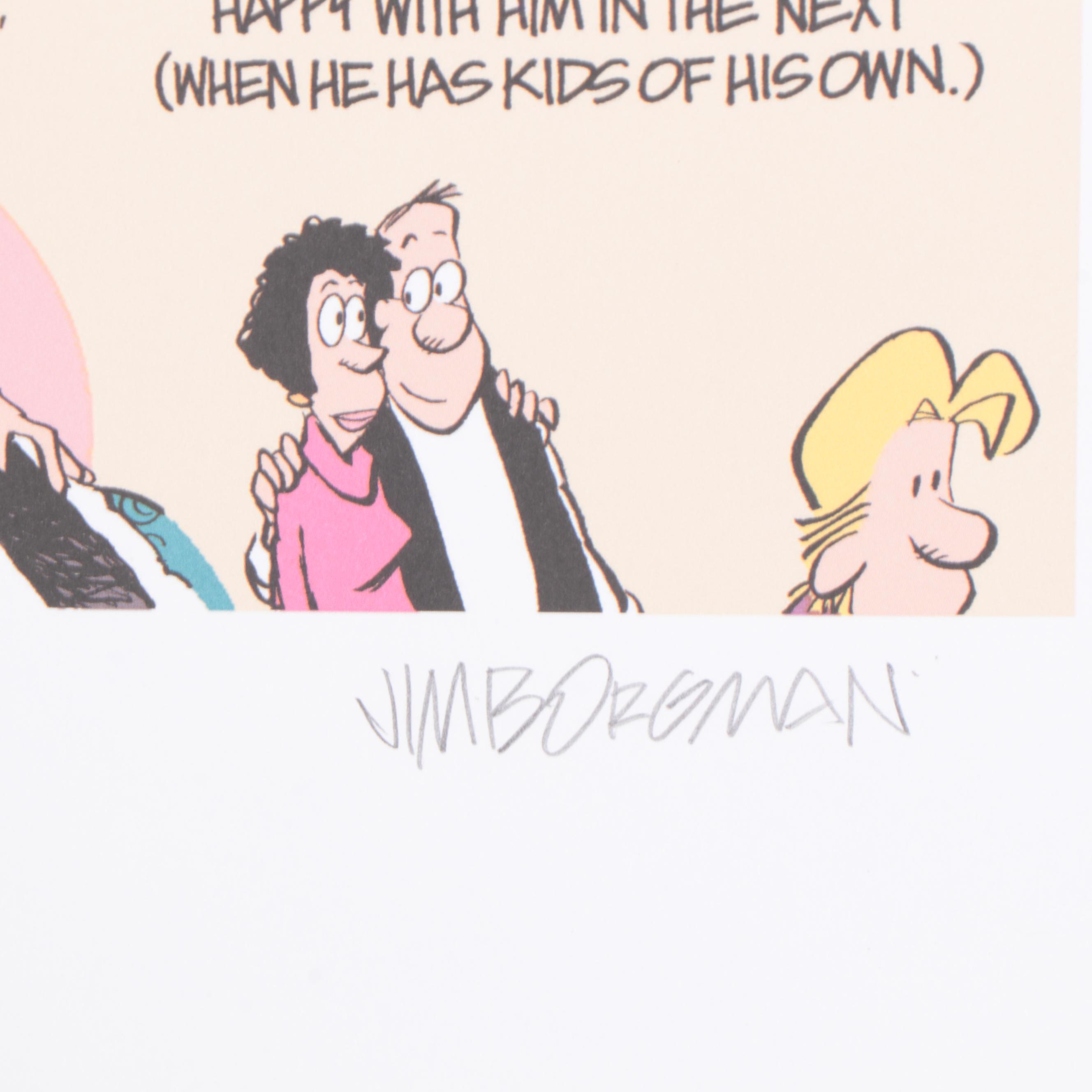 Jim Borgman Signed Offset Lithograph Comic "Zits"