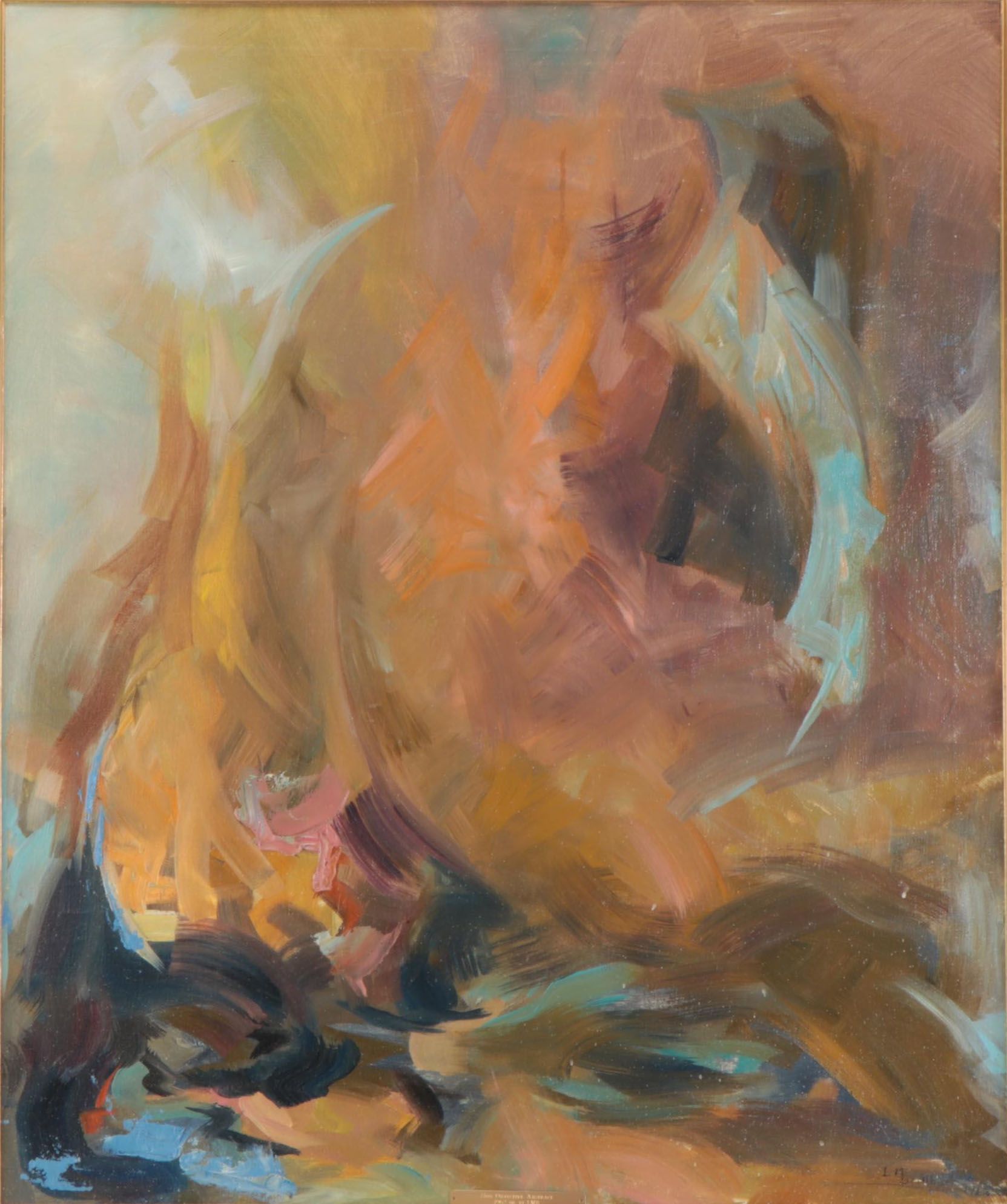 Lena Mae Brillhart Abstract Expressionism Oil Painting, 1962