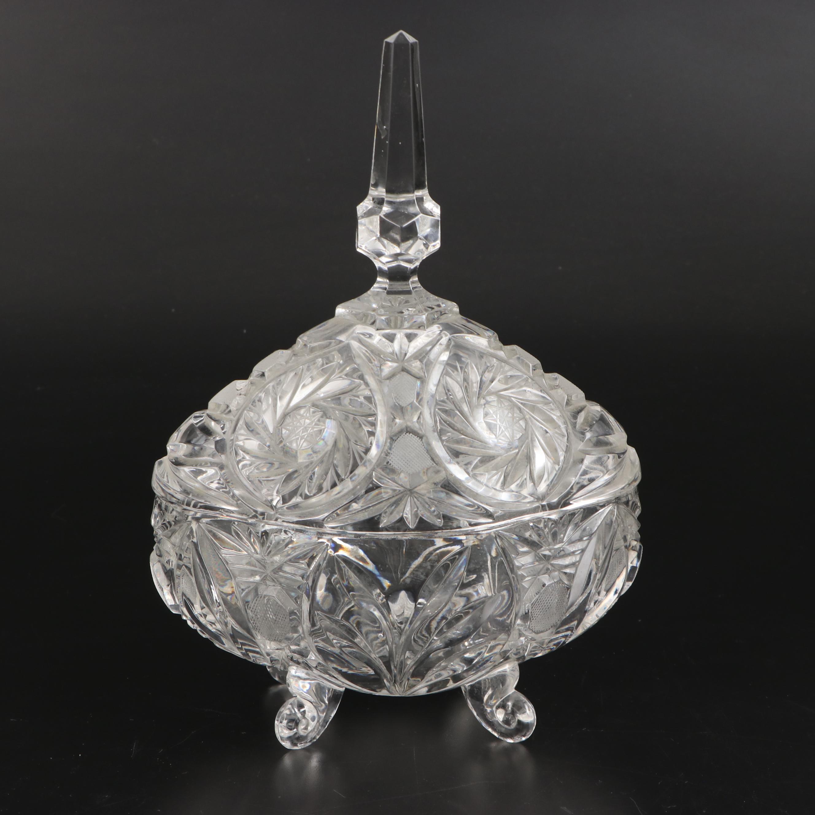 Anchor Hocking "Mayfair" Platter with Green Depression and Glass Tableware