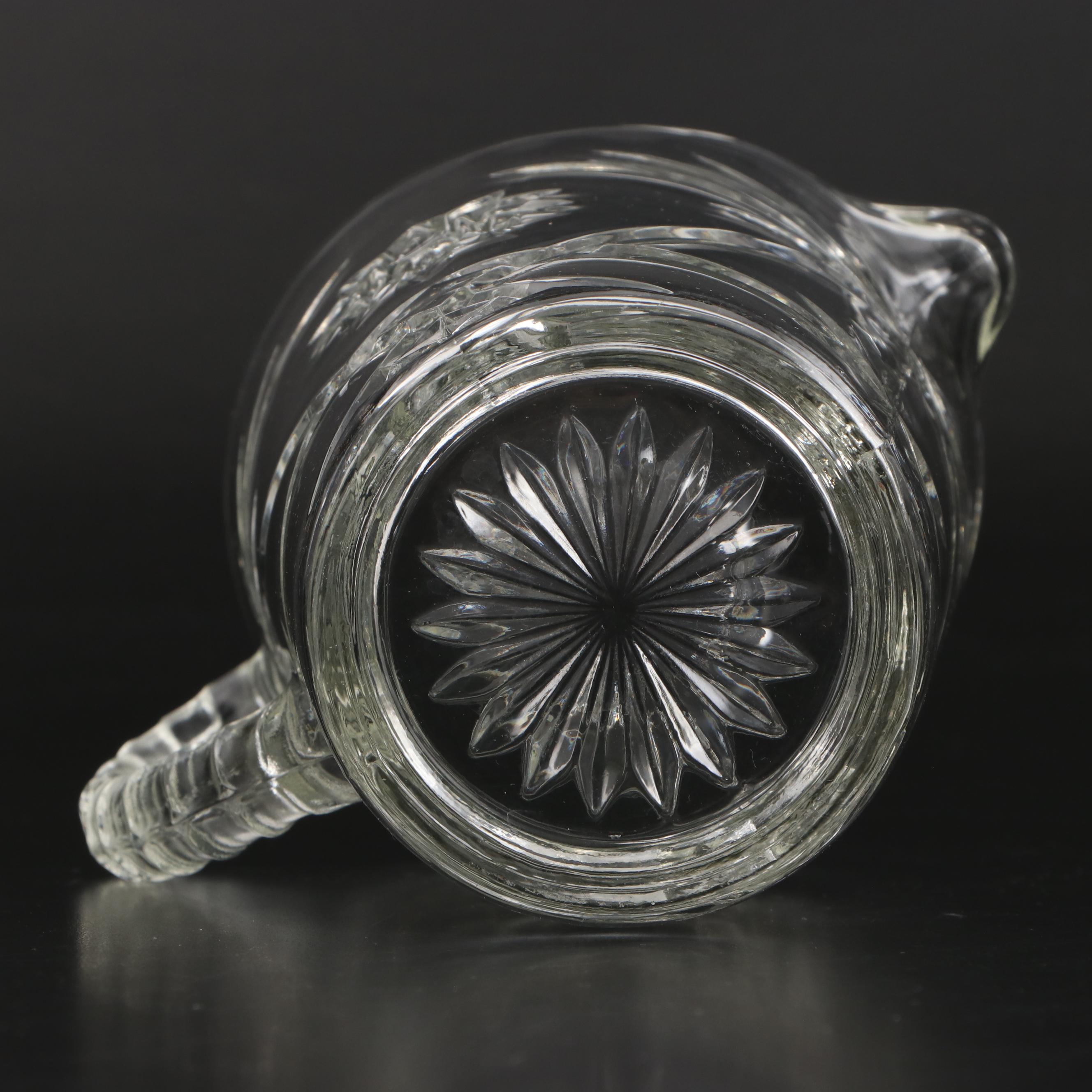 Anchor Hocking "Mayfair" Platter with Green Depression and Glass Tableware