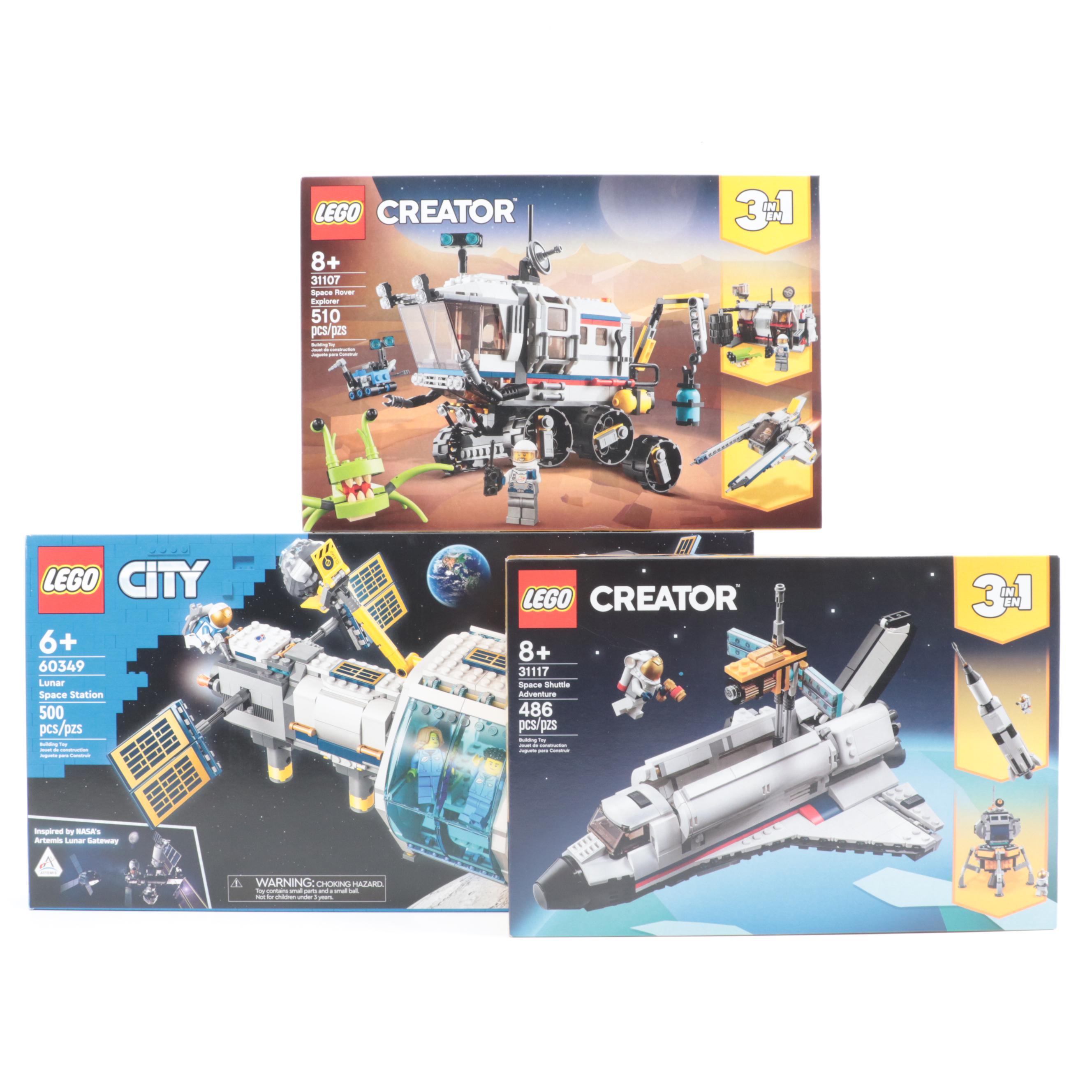 LEGO Creator Space Rover, Shuttle and Space Station Sets