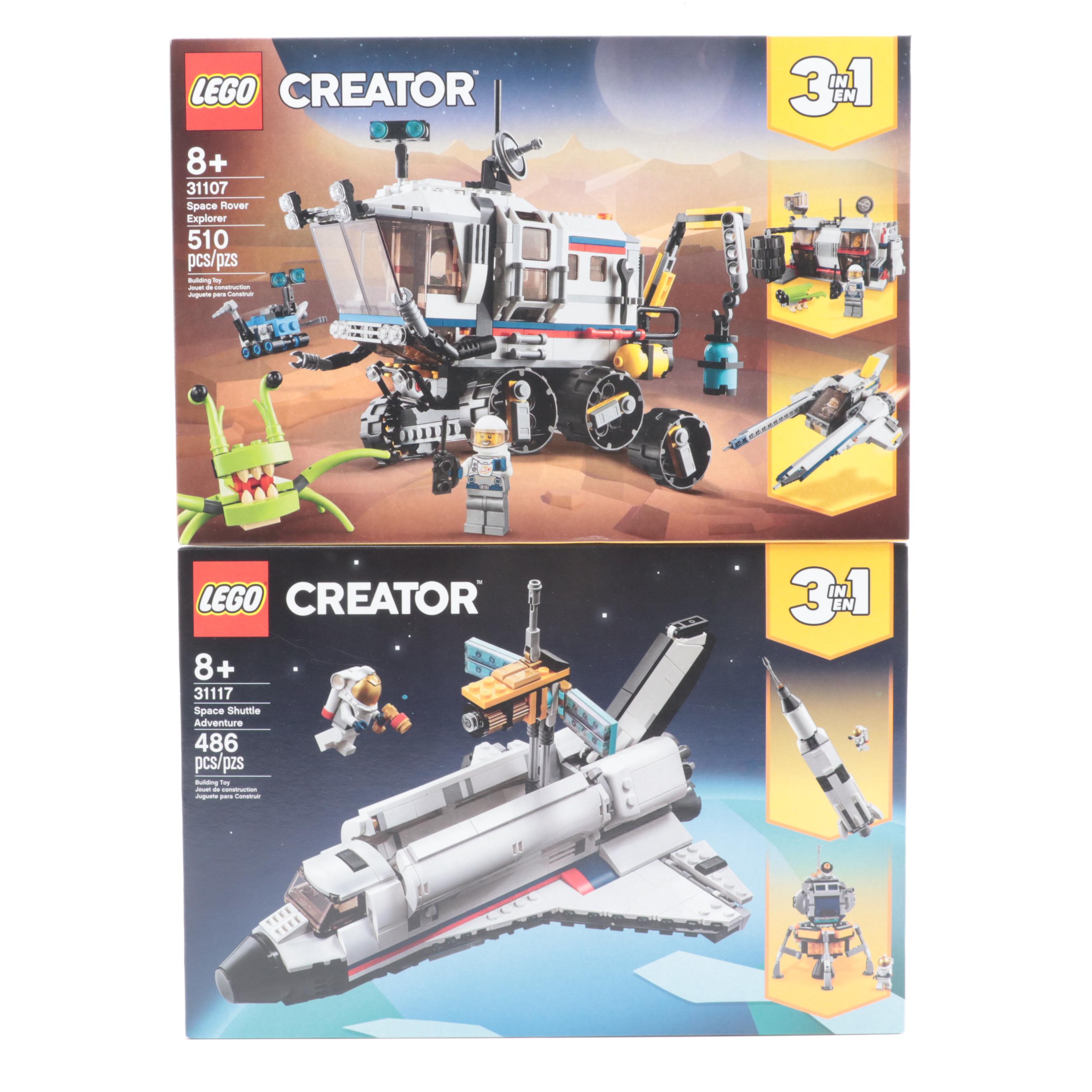 LEGO Creator Space Rover, Shuttle and Space Station Sets