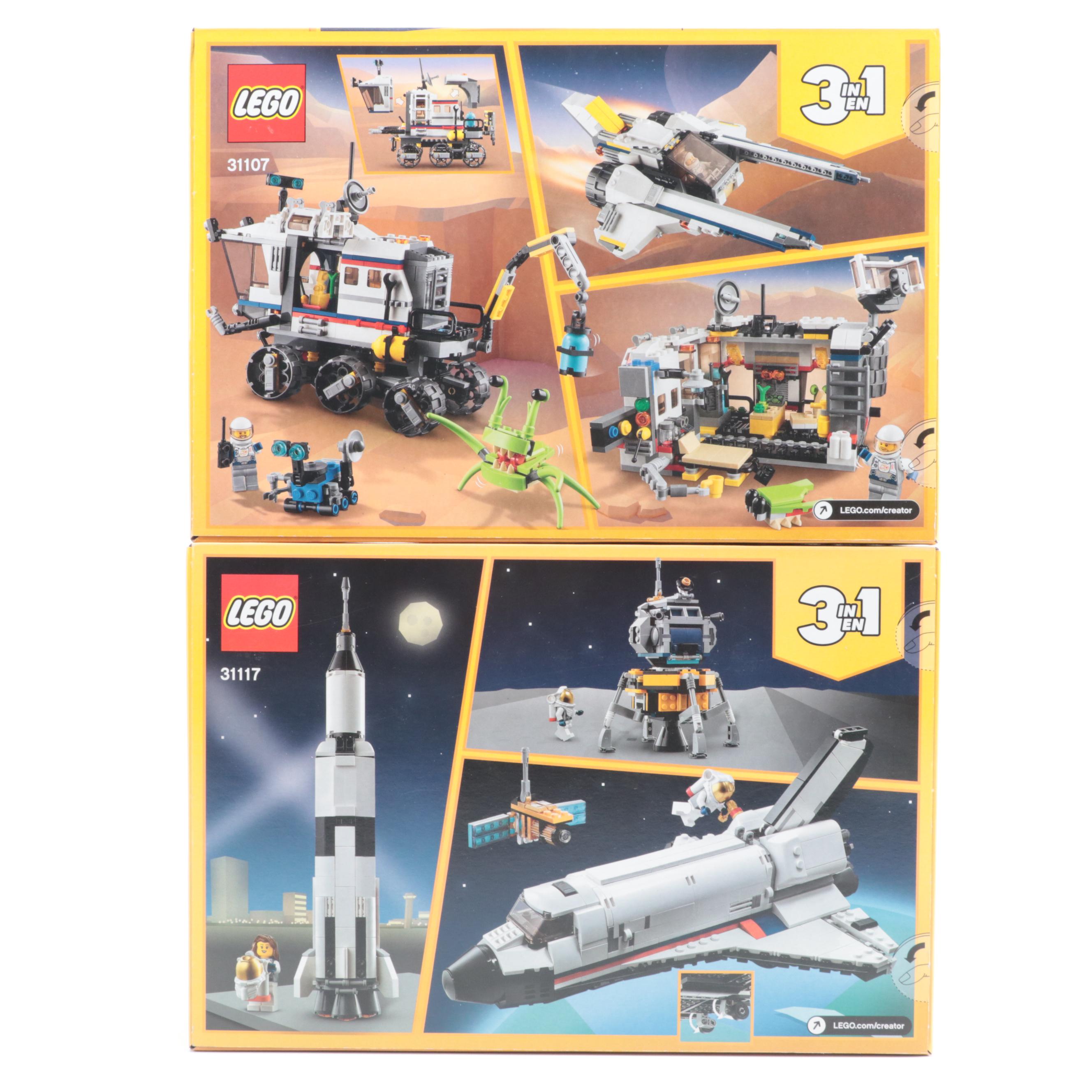 LEGO Creator Space Rover, Shuttle and Space Station Sets
