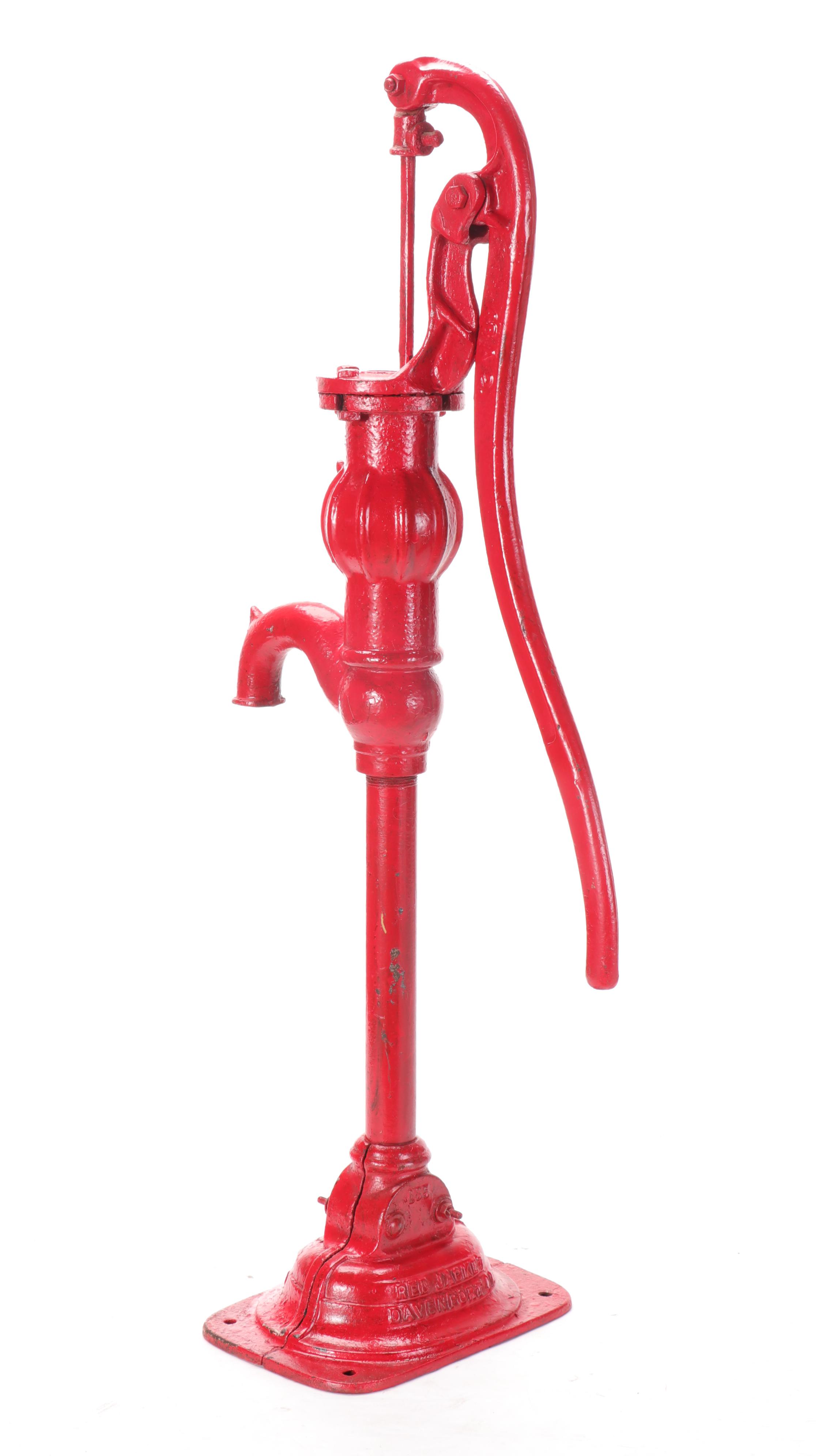 Red Jacket Cast Iron Water Pump, Early 20th Century