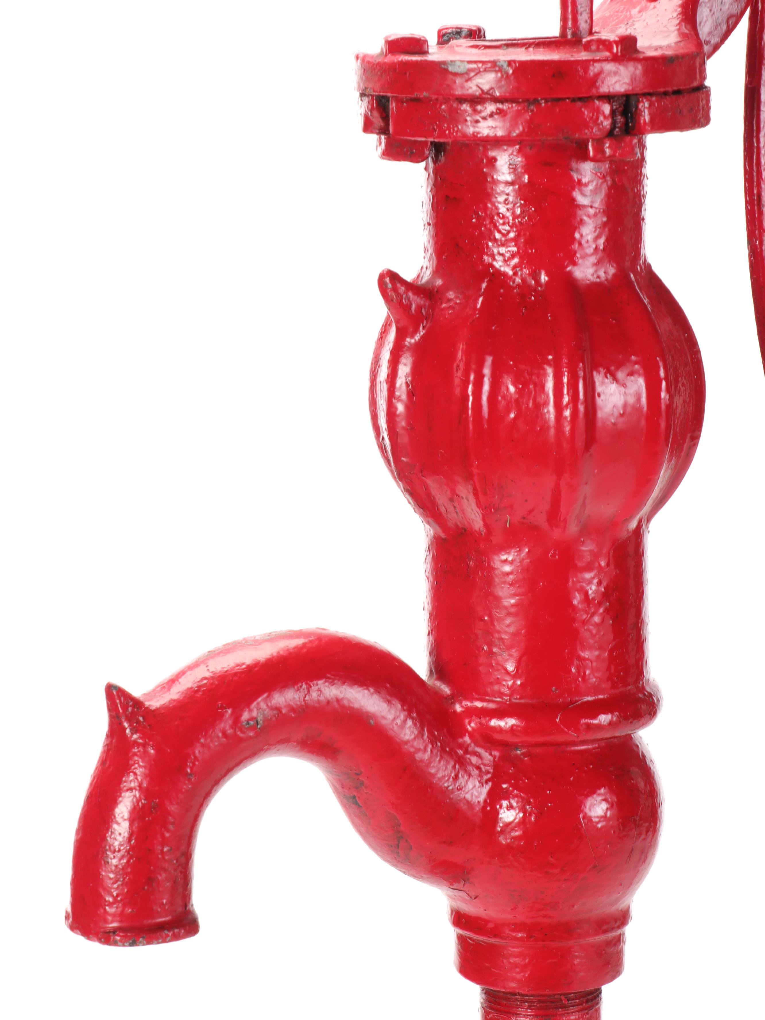 Red Jacket Cast Iron Water Pump, Early 20th Century