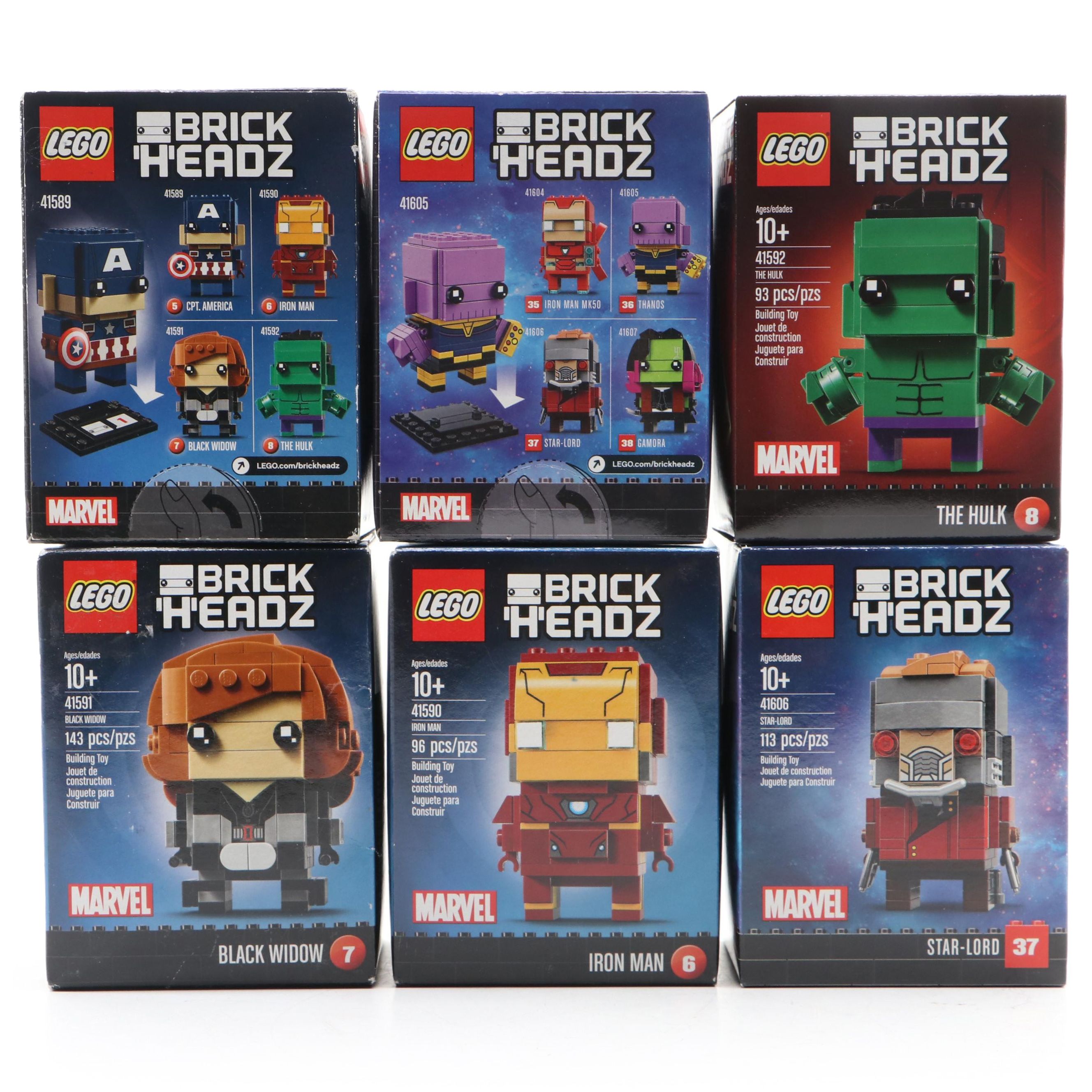 LEGO BrickHeadz Marvel Construction Sets Including Star-Lord, 2017–2018