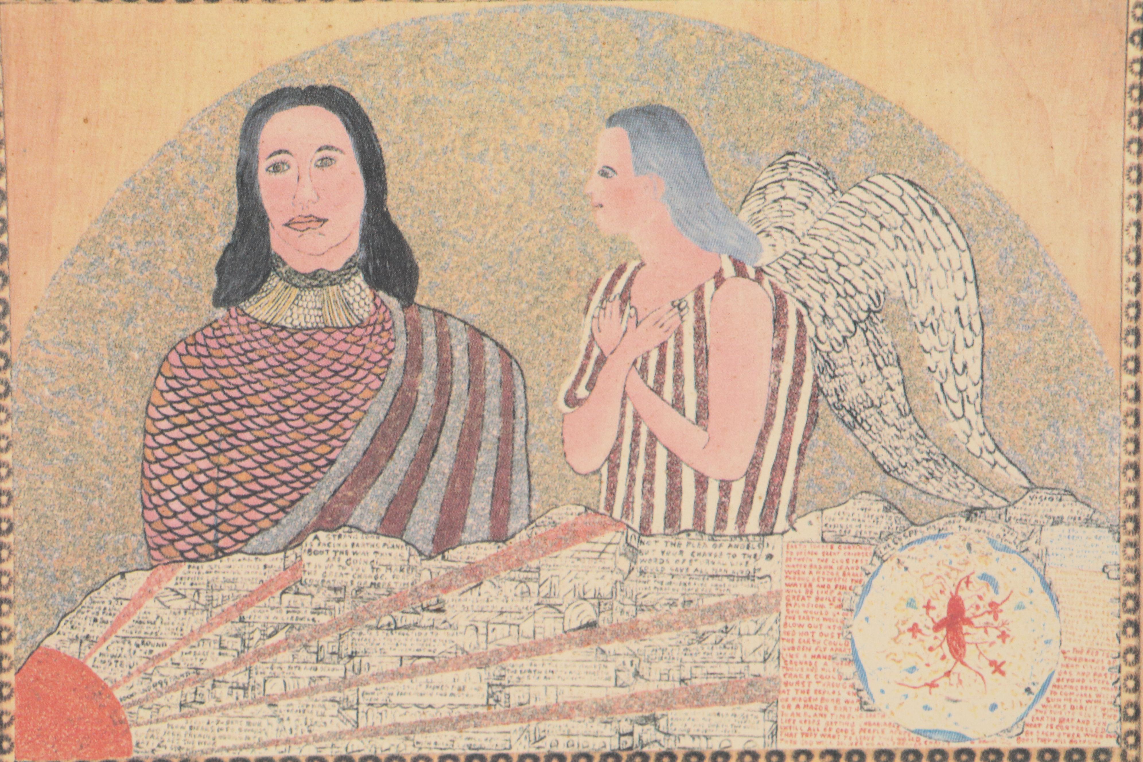 Howard Finster Folk Art Digital Print of Religious Scene