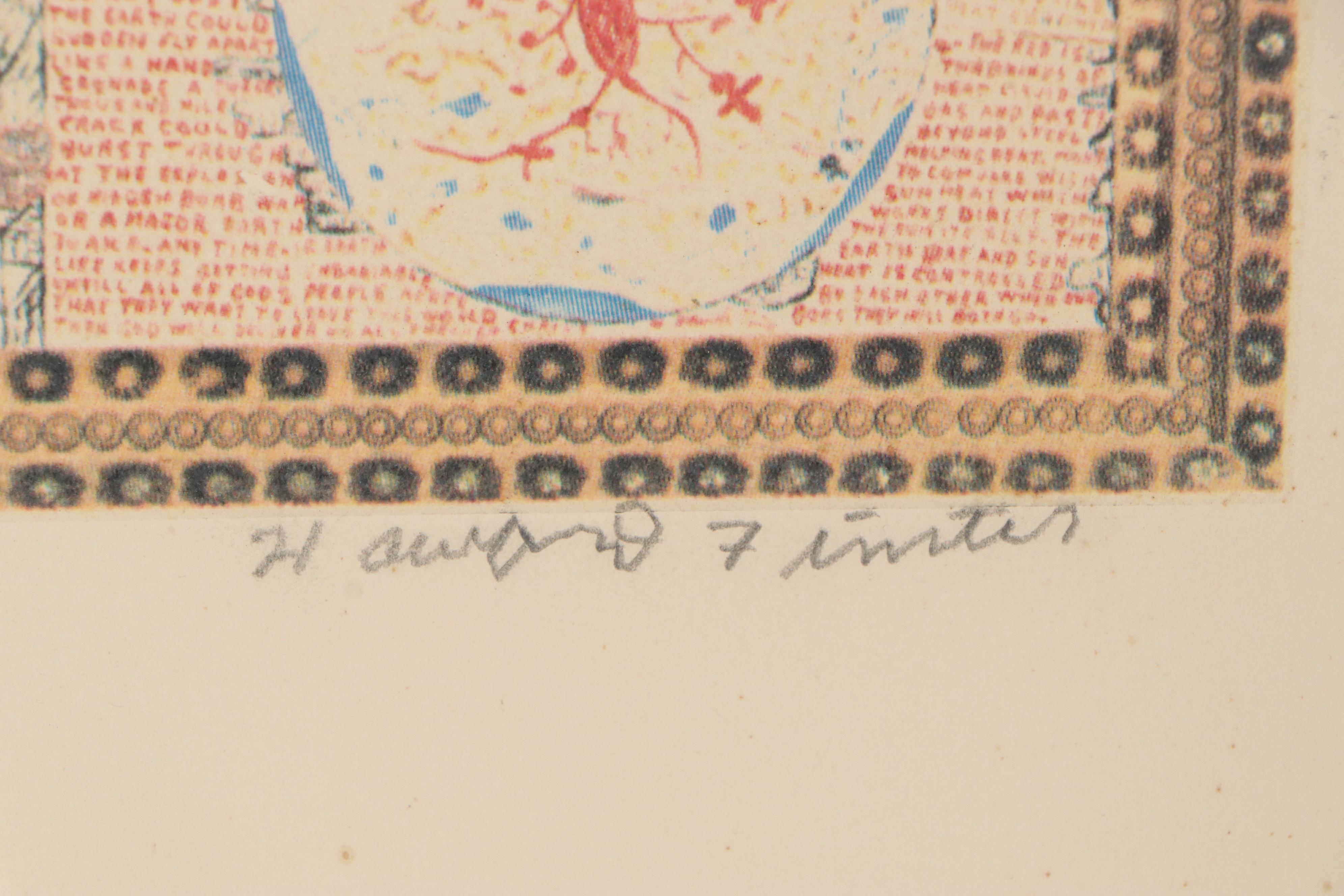 Howard Finster Folk Art Digital Print of Religious Scene