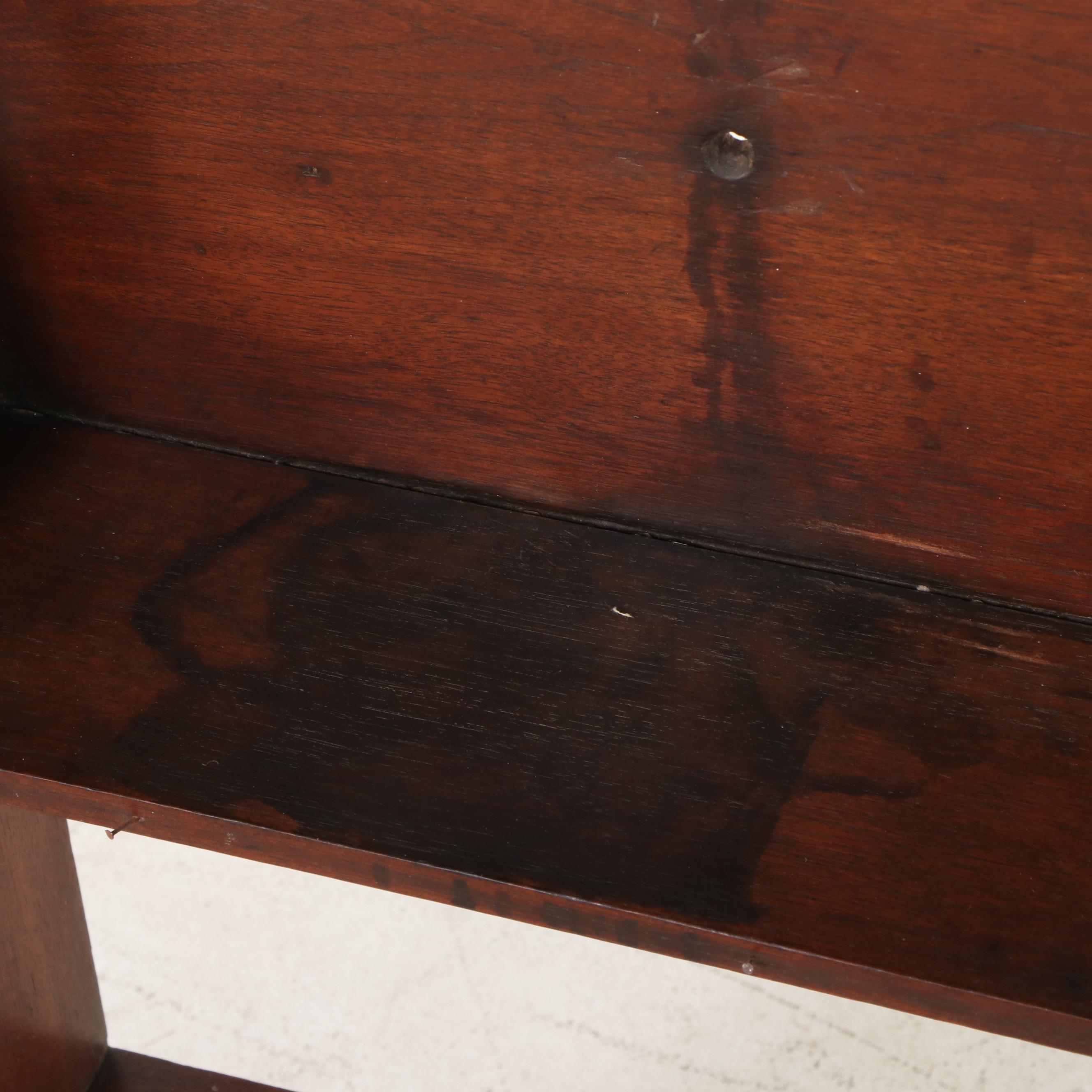 American Primitive Walnut Three-Tier Wall Shelf, 19th Century