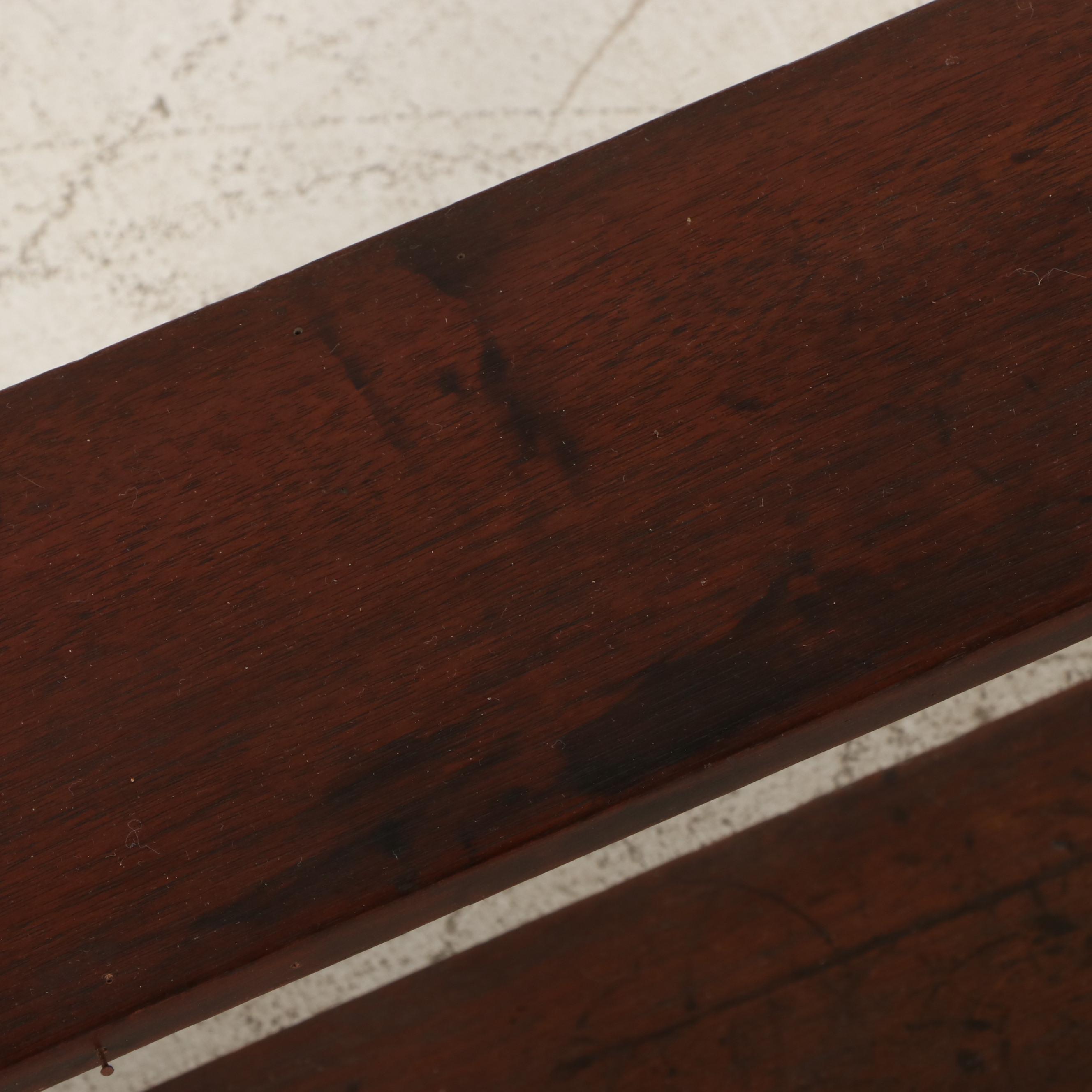 American Primitive Walnut Three-Tier Wall Shelf, 19th Century