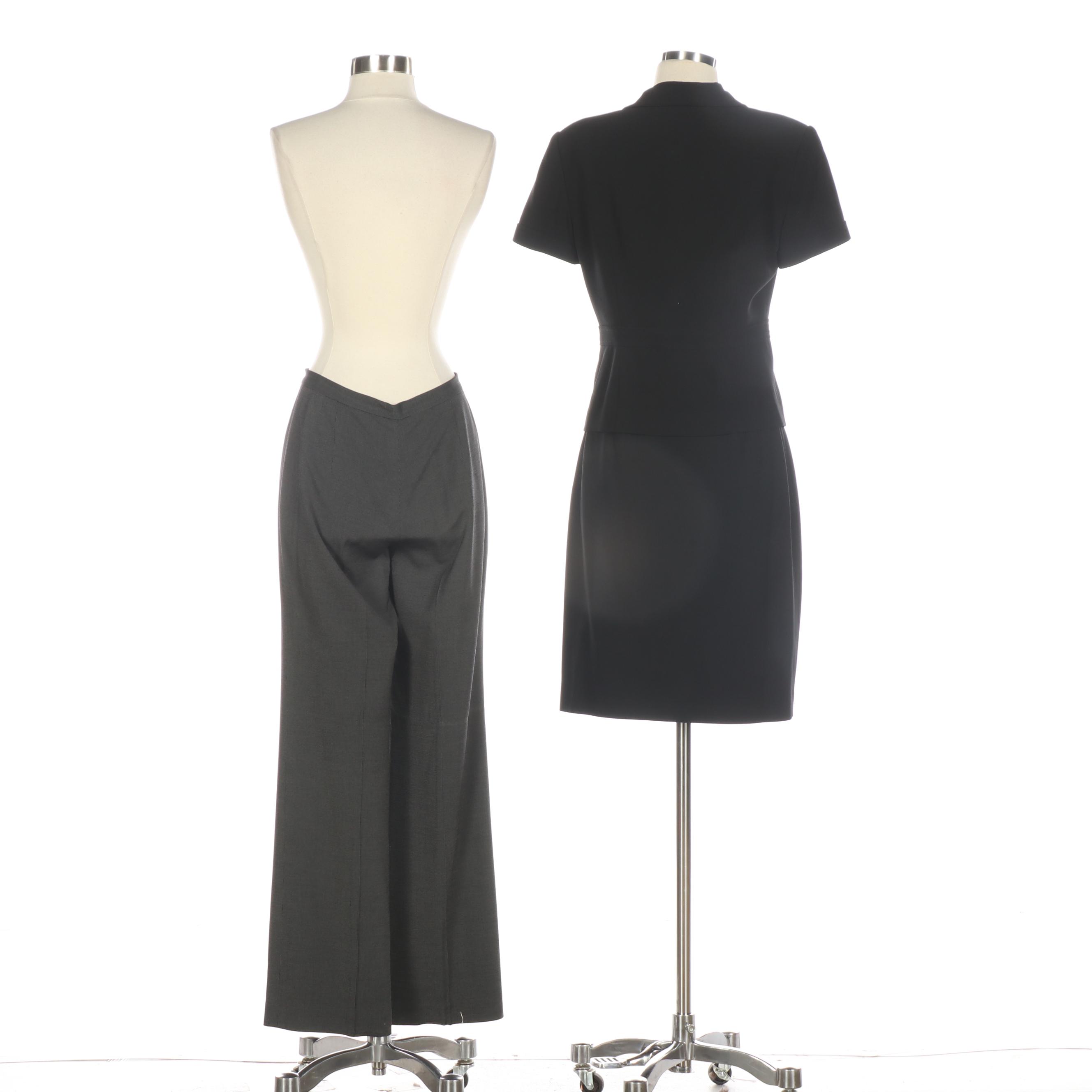 Ann Taylor Skirt Suit with Short Sleeve Jacket and Pant Suit