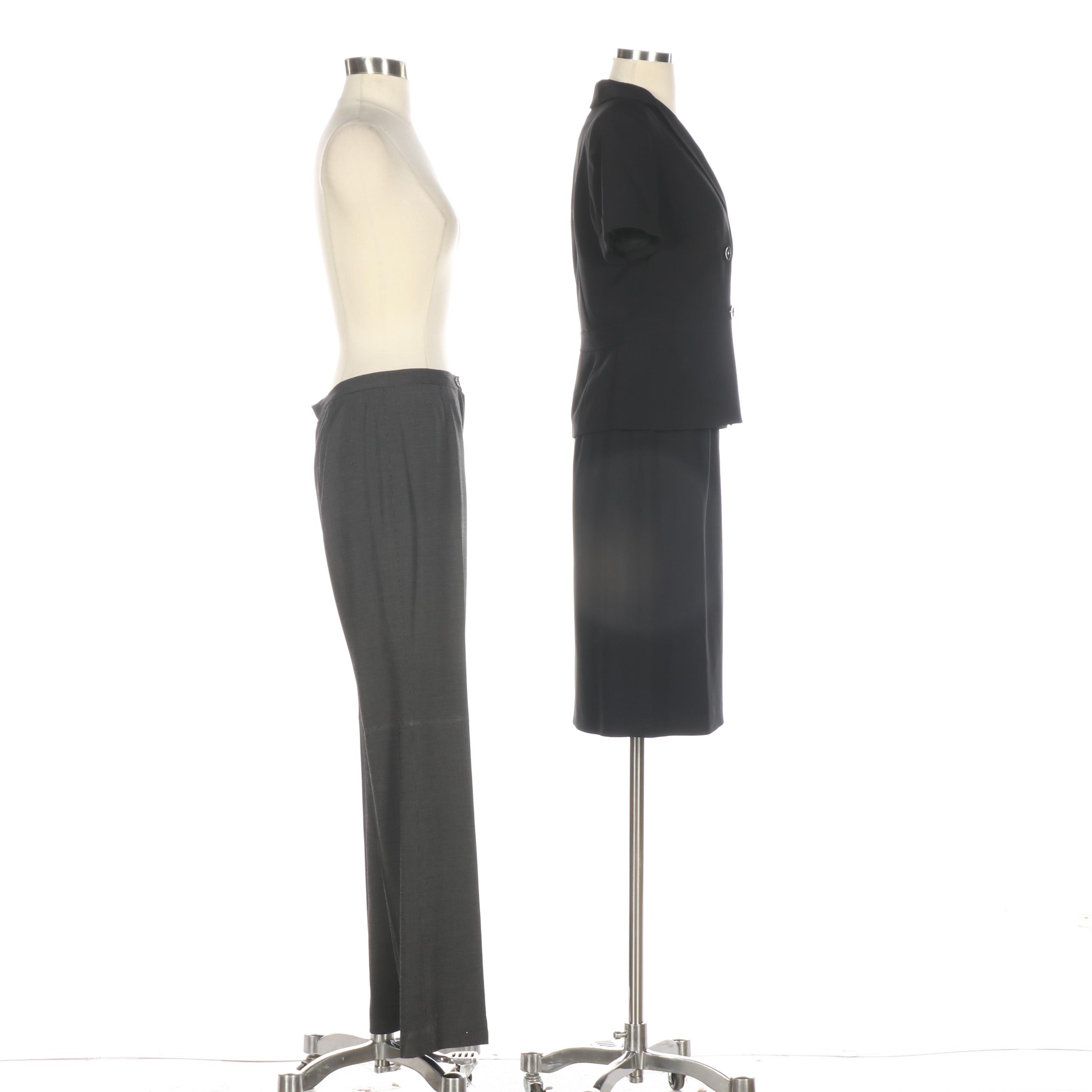 Ann Taylor Skirt Suit with Short Sleeve Jacket and Pant Suit