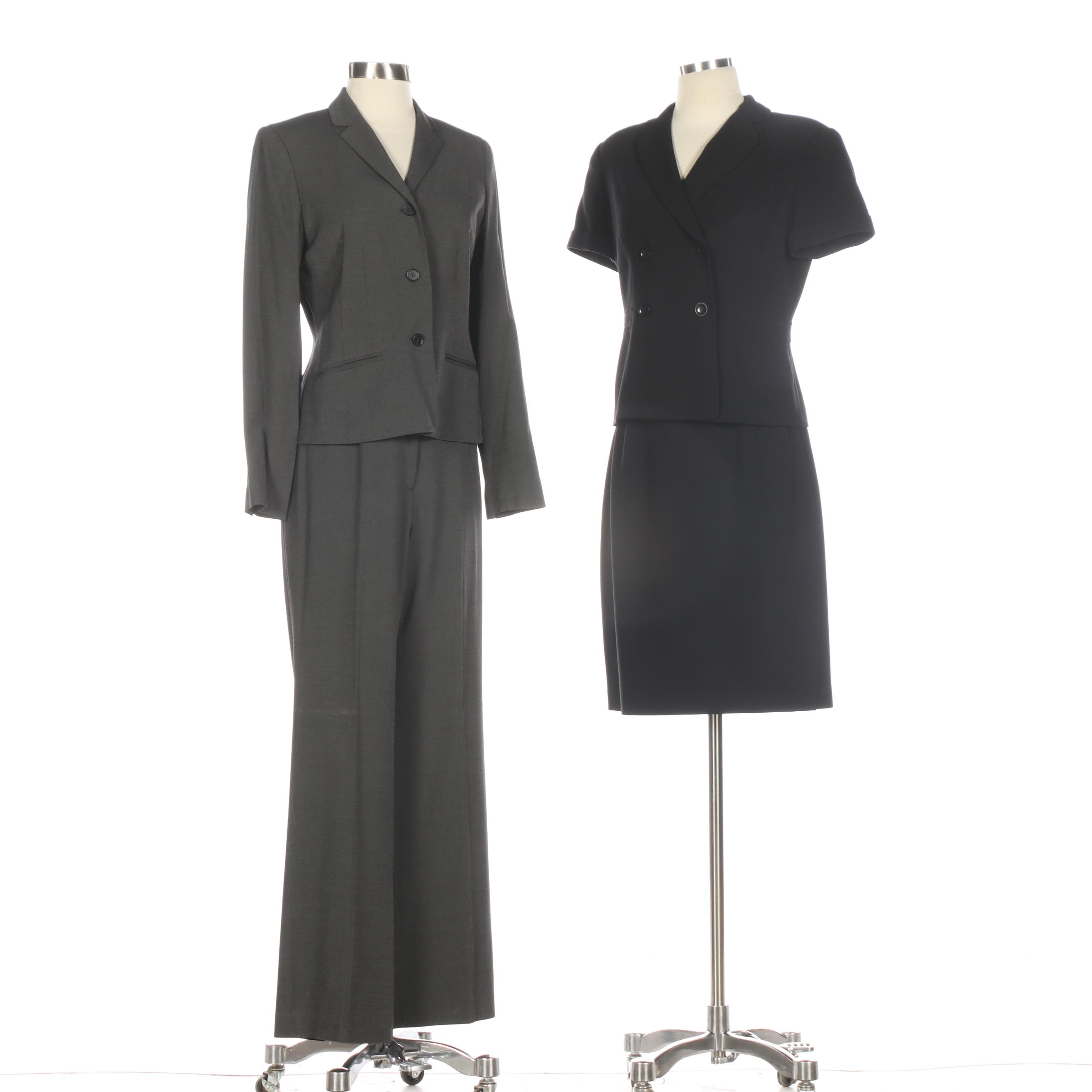 Ann Taylor Skirt Suit with Short Sleeve Jacket and Pant Suit